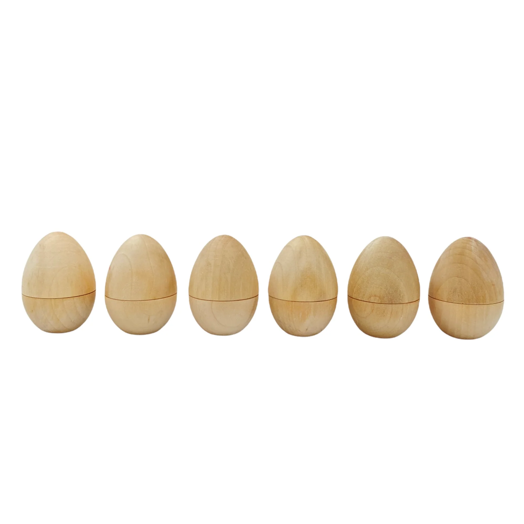 6 Pcs Magnetic Natural Wooden Eggs - Image 4