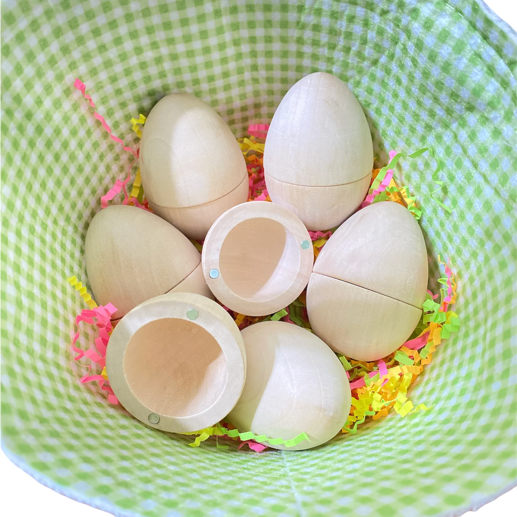 6 Pcs Magnetic Natural Wooden Eggs - Image 8
