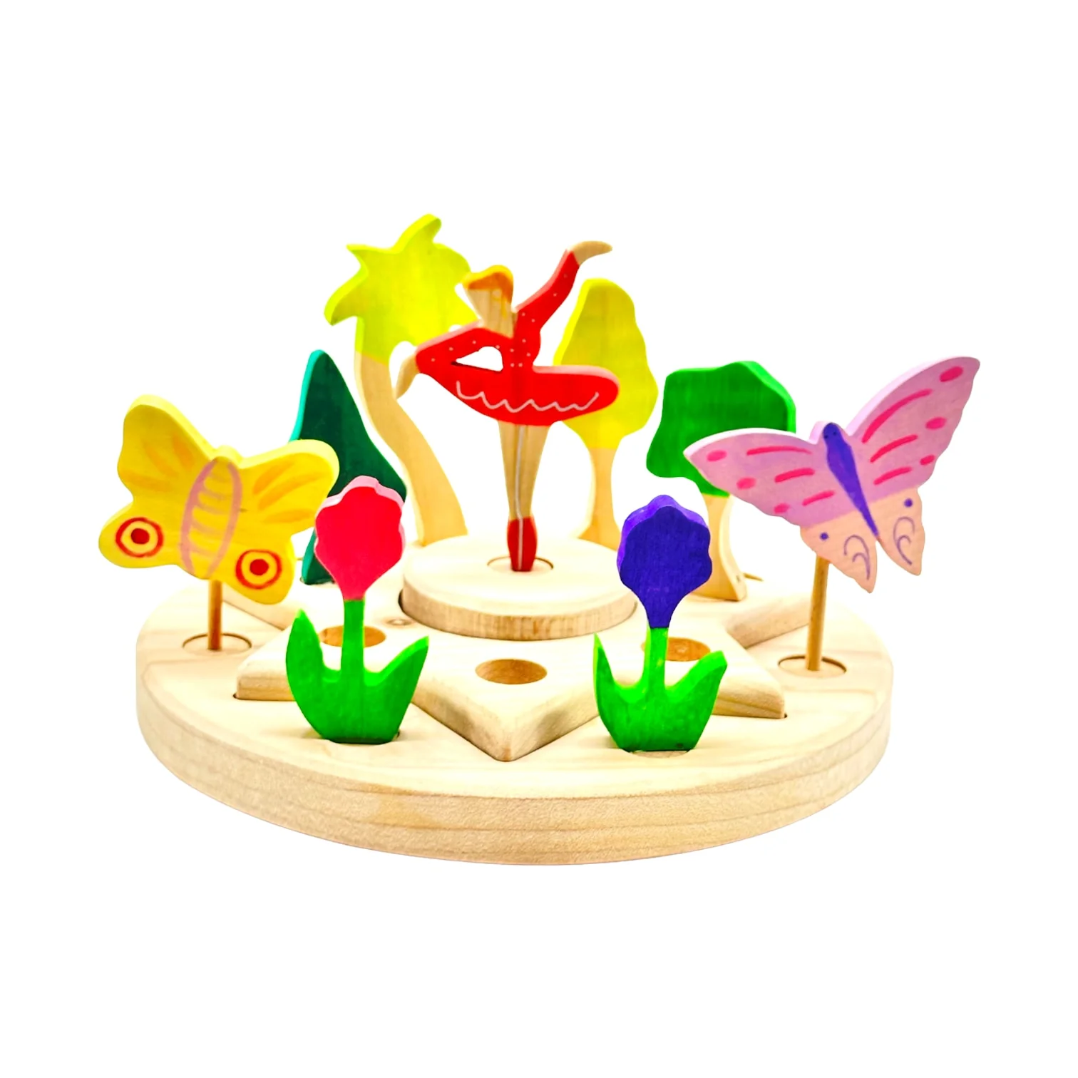 Handcrafted Open Ended Wooden Birthday Ring - Celebration Sun Candle Holder - Image 4