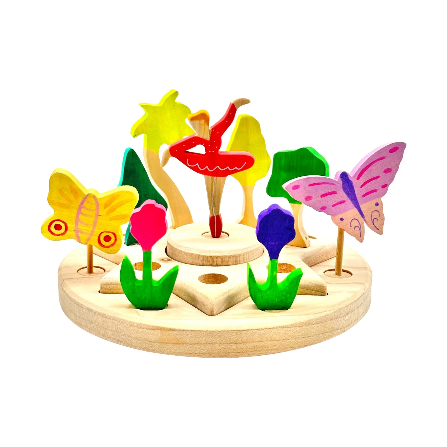 Handcrafted Open Ended Wooden Birthday Ring - Celebration Sun Candle Holder - Image 5