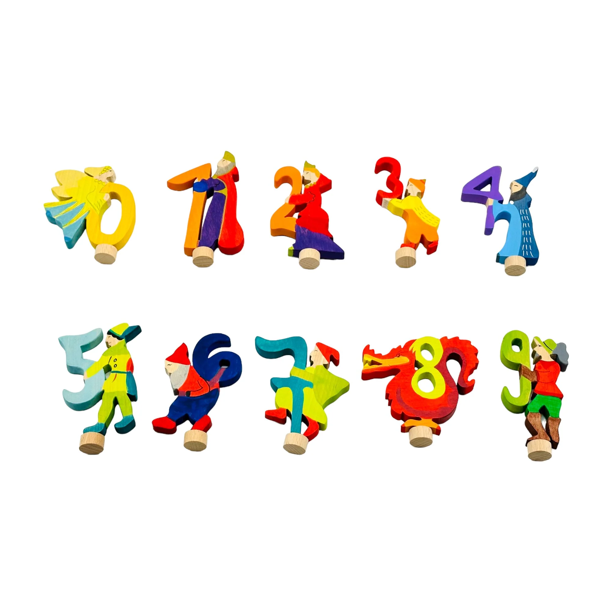 Handcrafted Open Ended Wooden Birthday Ring Number - Fairy Tale Number 3 Ali Baba - Image 3