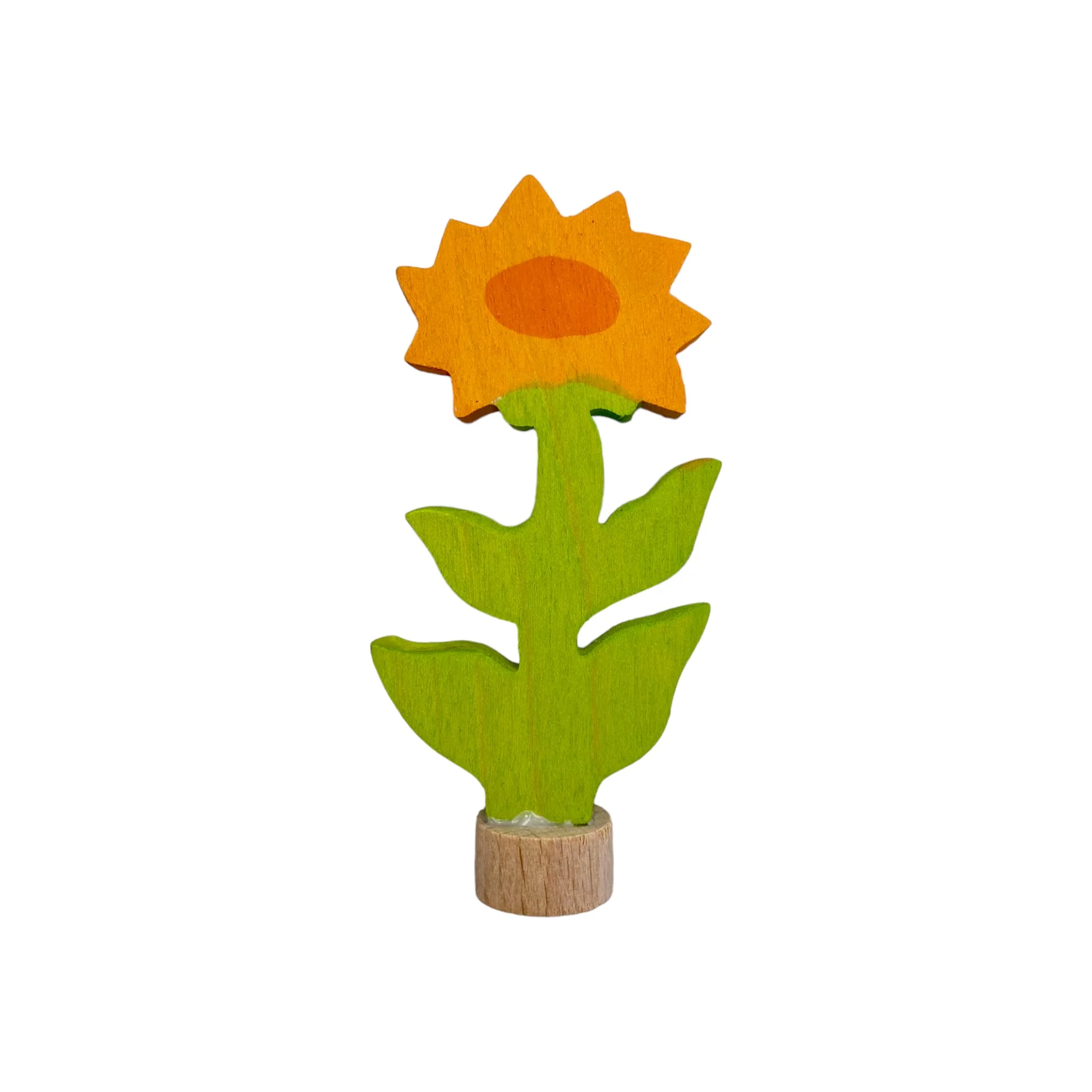 Handcrafted Open Ended Wooden Birthday Ring Ornament - Calendula - Image 2