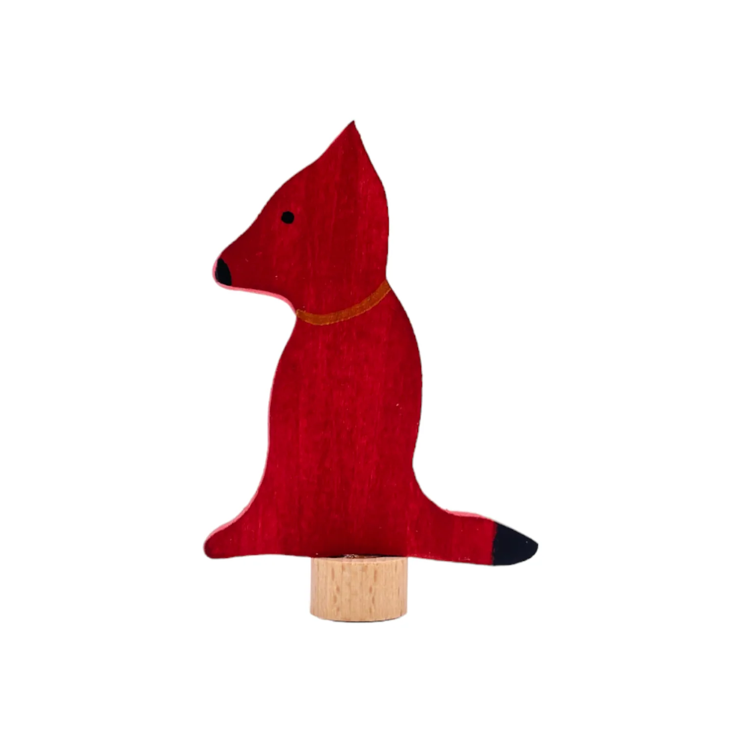 Handcrafted Open Ended Wooden Birthday Ring Ornament - Dog