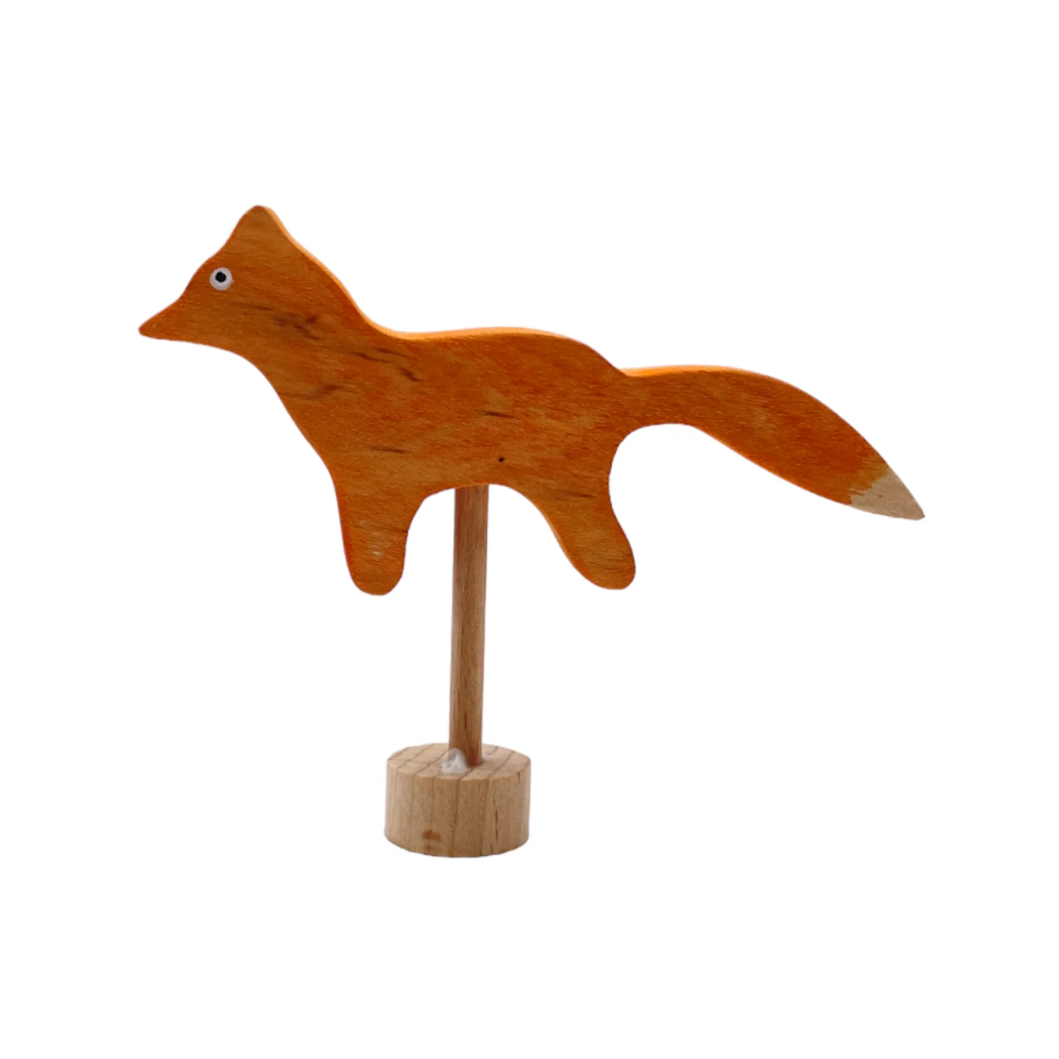 Handcrafted Open Ended Wooden Birthday Ring Ornament - Fox