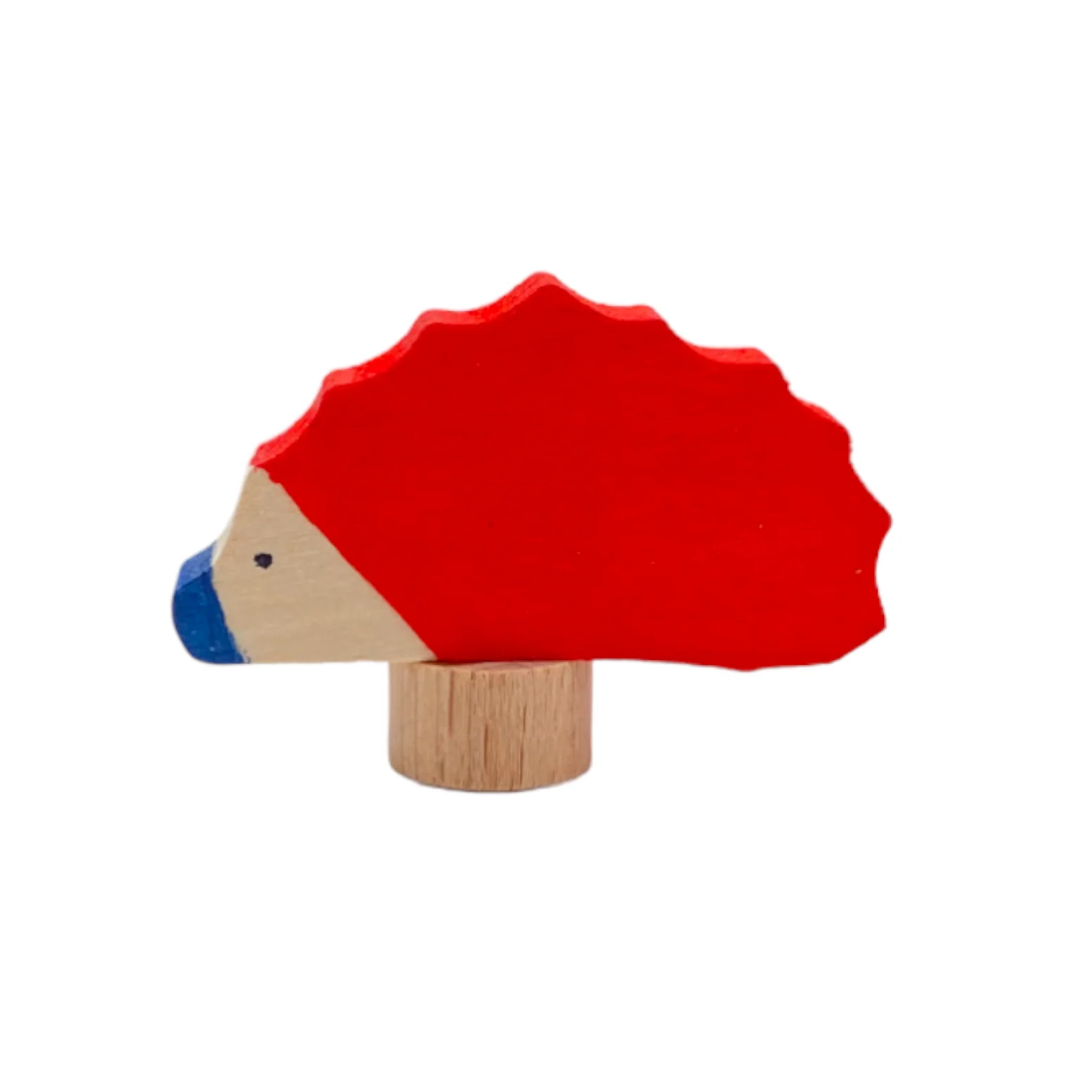 Handcrafted Open Ended Wooden Birthday Ring Ornament - Hedgehog