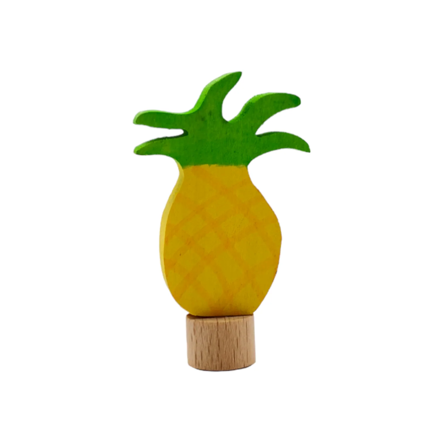 Handcrafted Open Ended Wooden Birthday Ring Ornament - Pineapple