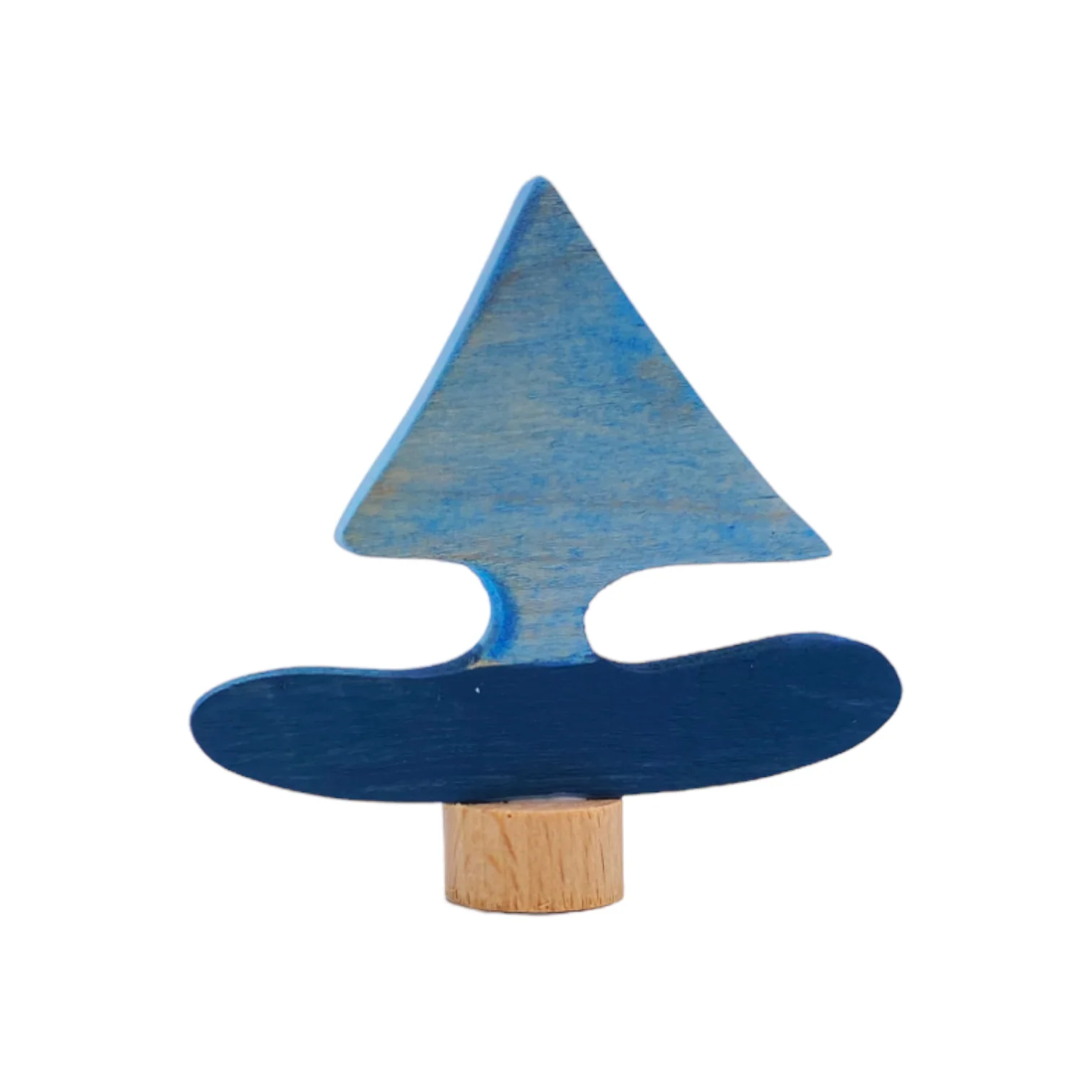 Handcrafted Open Ended Wooden Birthday Ring Ornament - Sailboat - Image 2