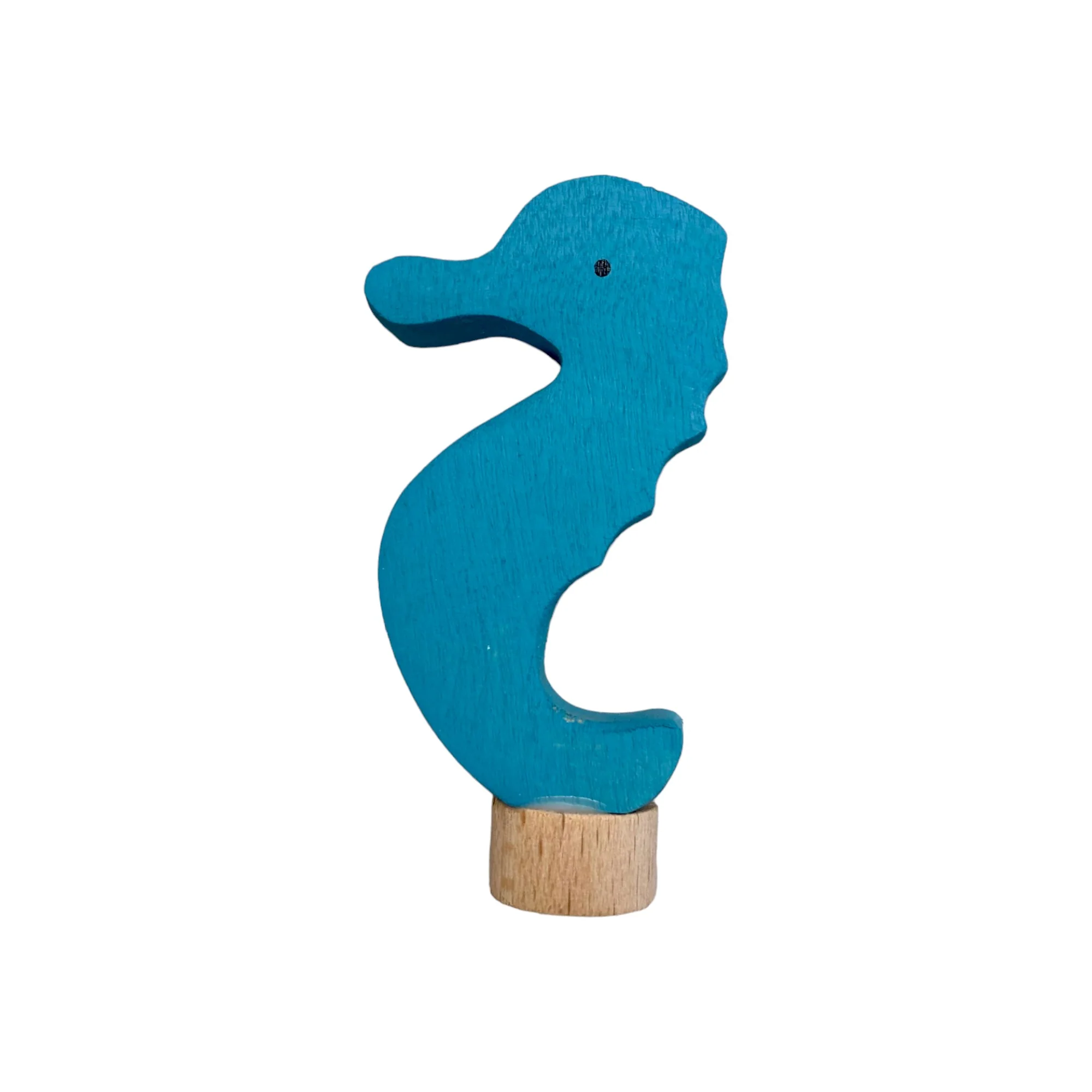 Handcrafted Open Ended Wooden Birthday Ring Ornament - Seahorse - Image 2