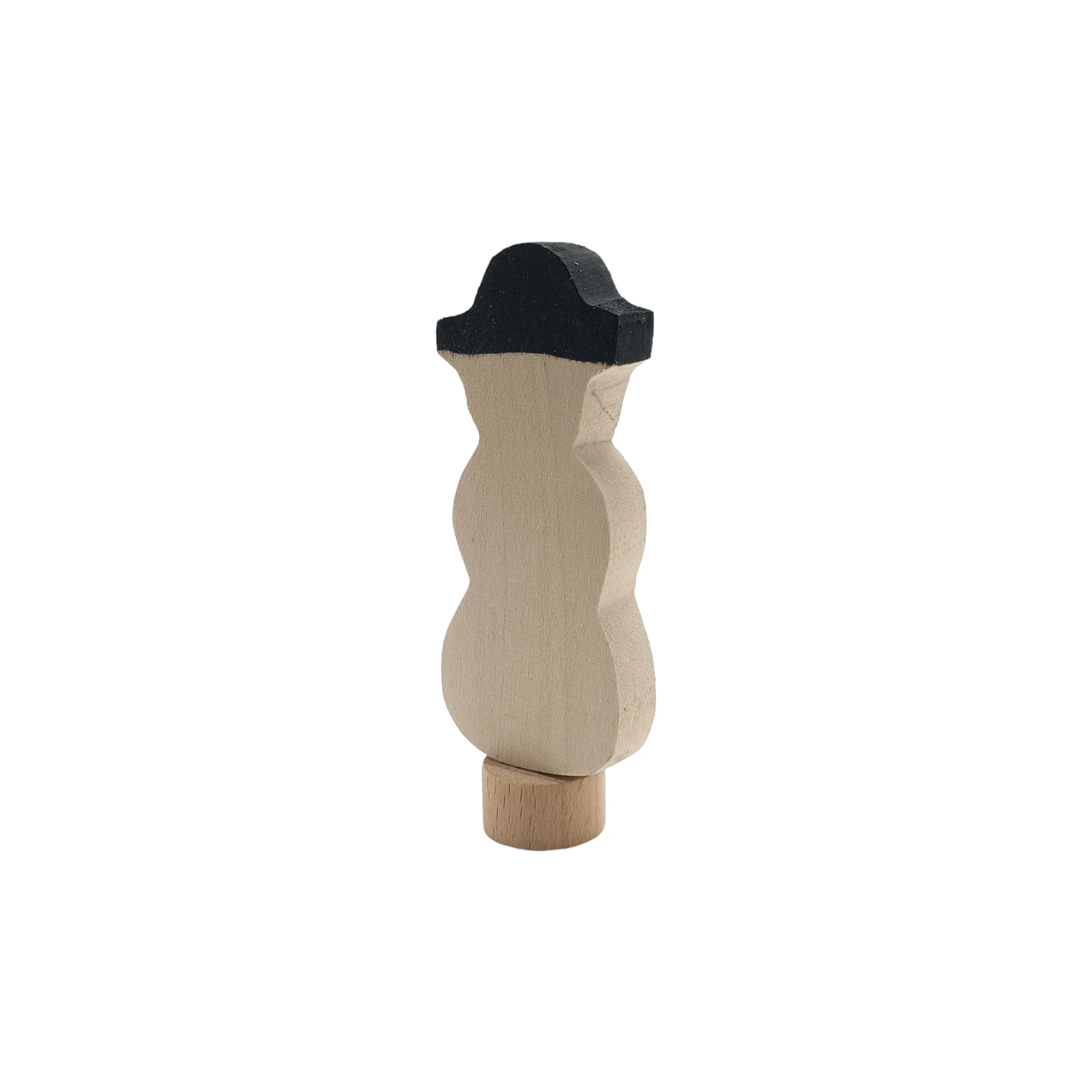 Handcrafted Open Ended Wooden Birthday Ring Ornament - Snowman - Image 3