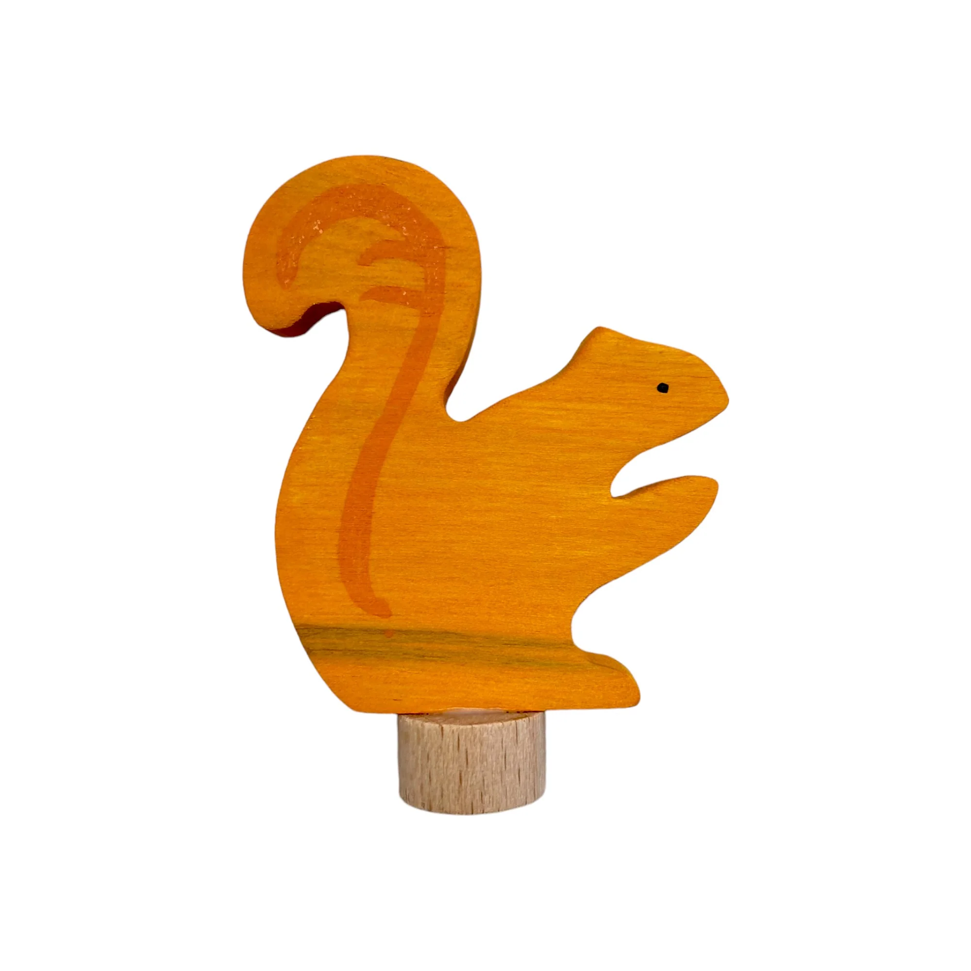 Handcrafted Open Ended Wooden Birthday Ring Ornament - Squirrel - Image 2