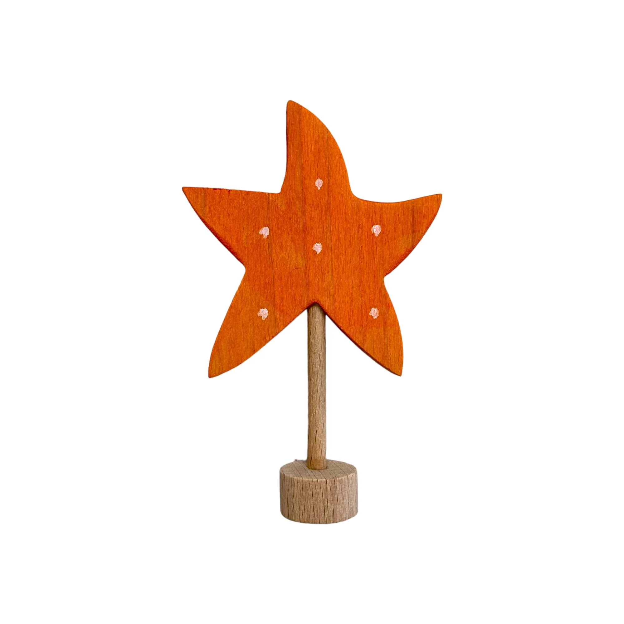 Handcrafted Open Ended Wooden Birthday Ring Ornament - Starfish - Image 2