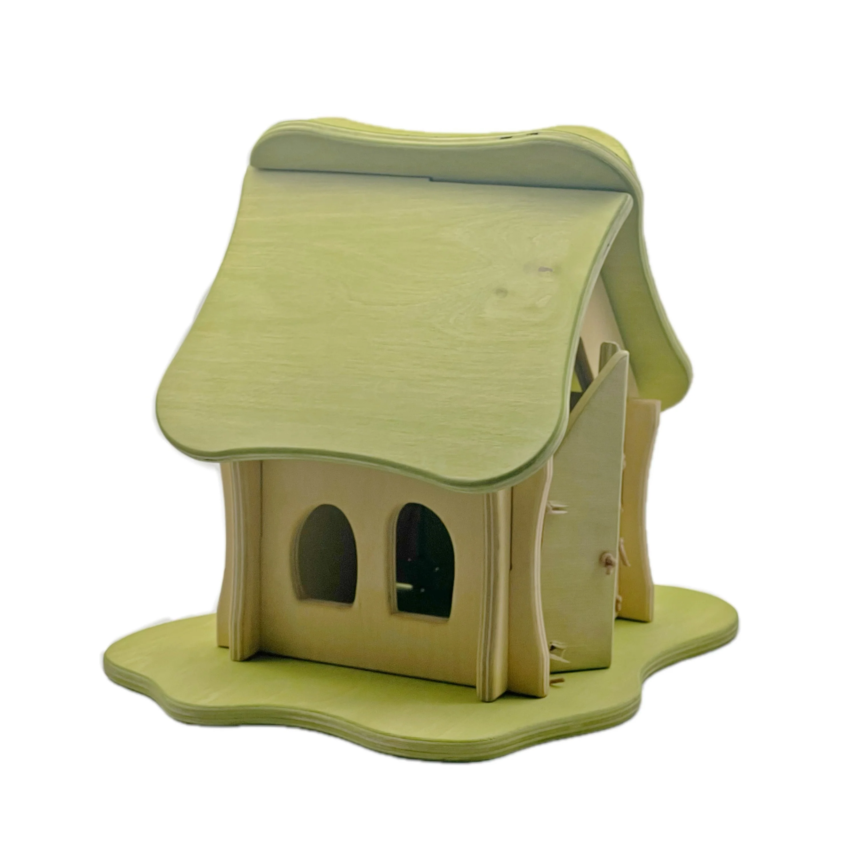 Handcrafted Open Ended Wooden Cottage House - Image 3