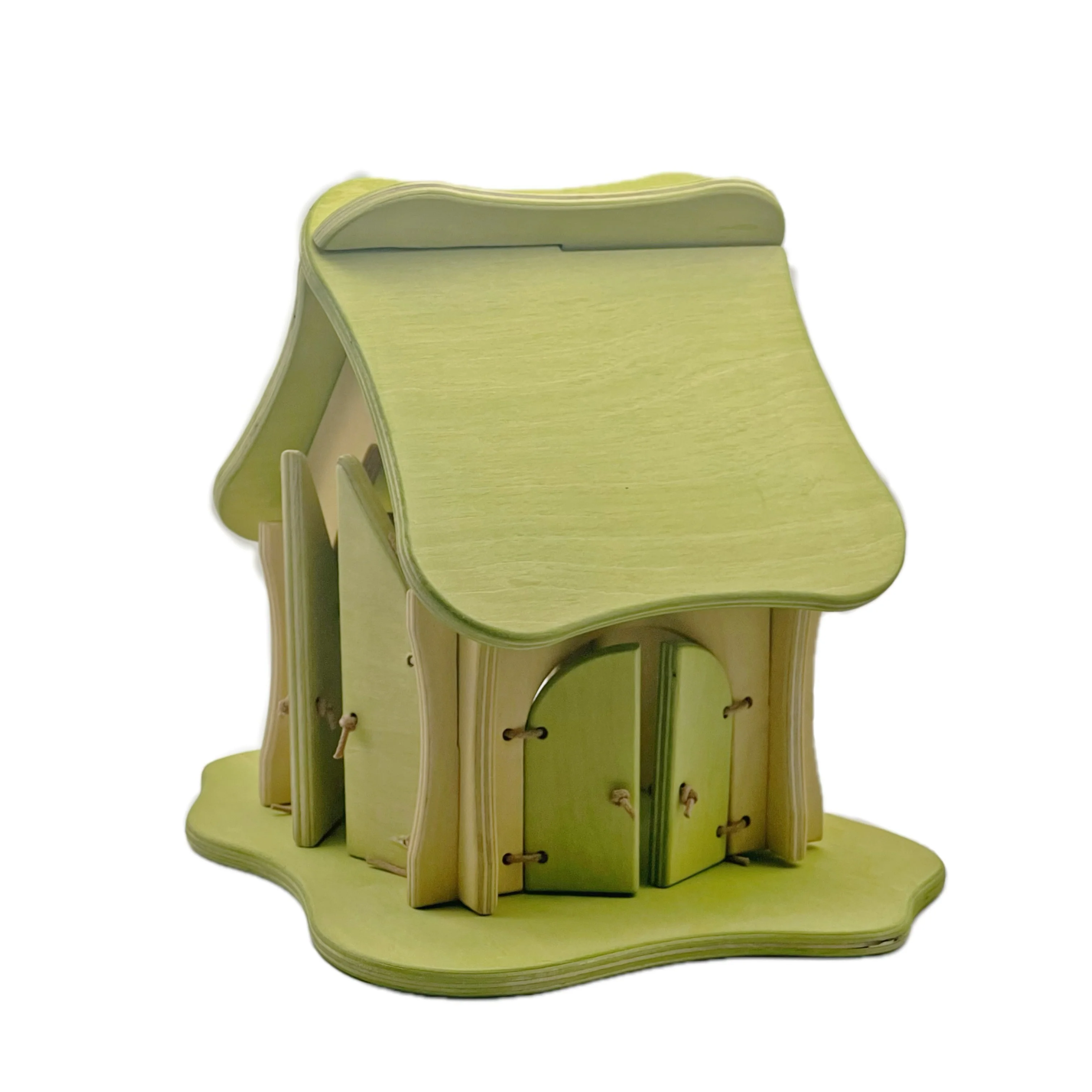 Handcrafted Open Ended Wooden Cottage House - Image 4