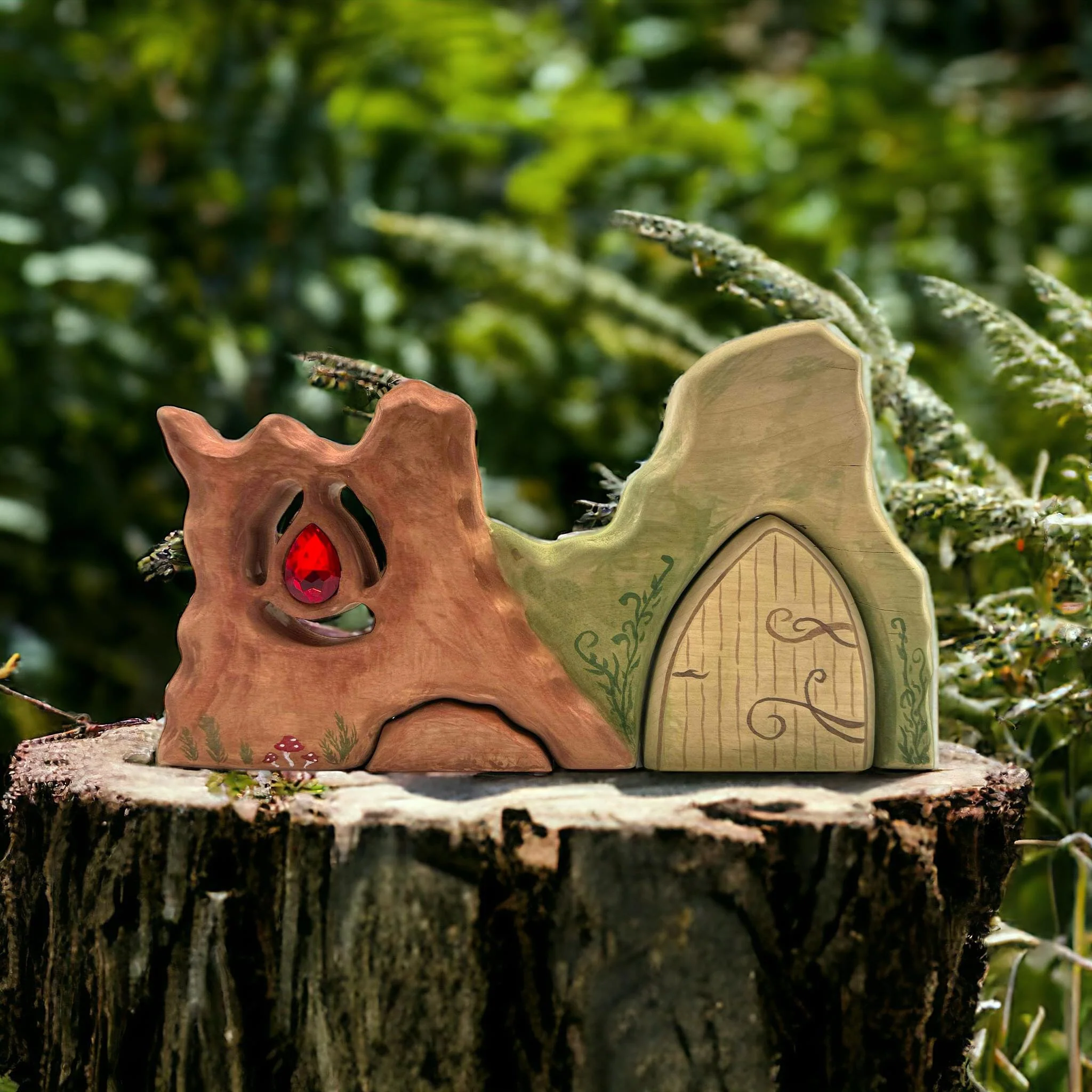 Handcrafted Open Ended Wooden Dwarf Cottage - Image 5