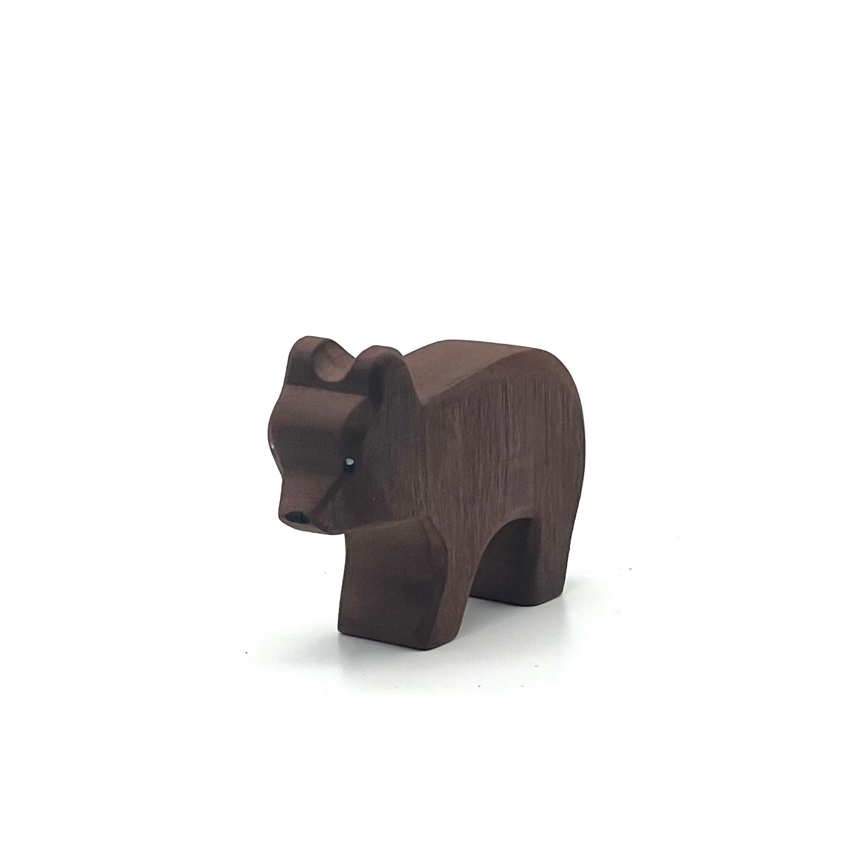 Handcrafted Open Ended Wooden Toy Animal - Bear small running - Image 2