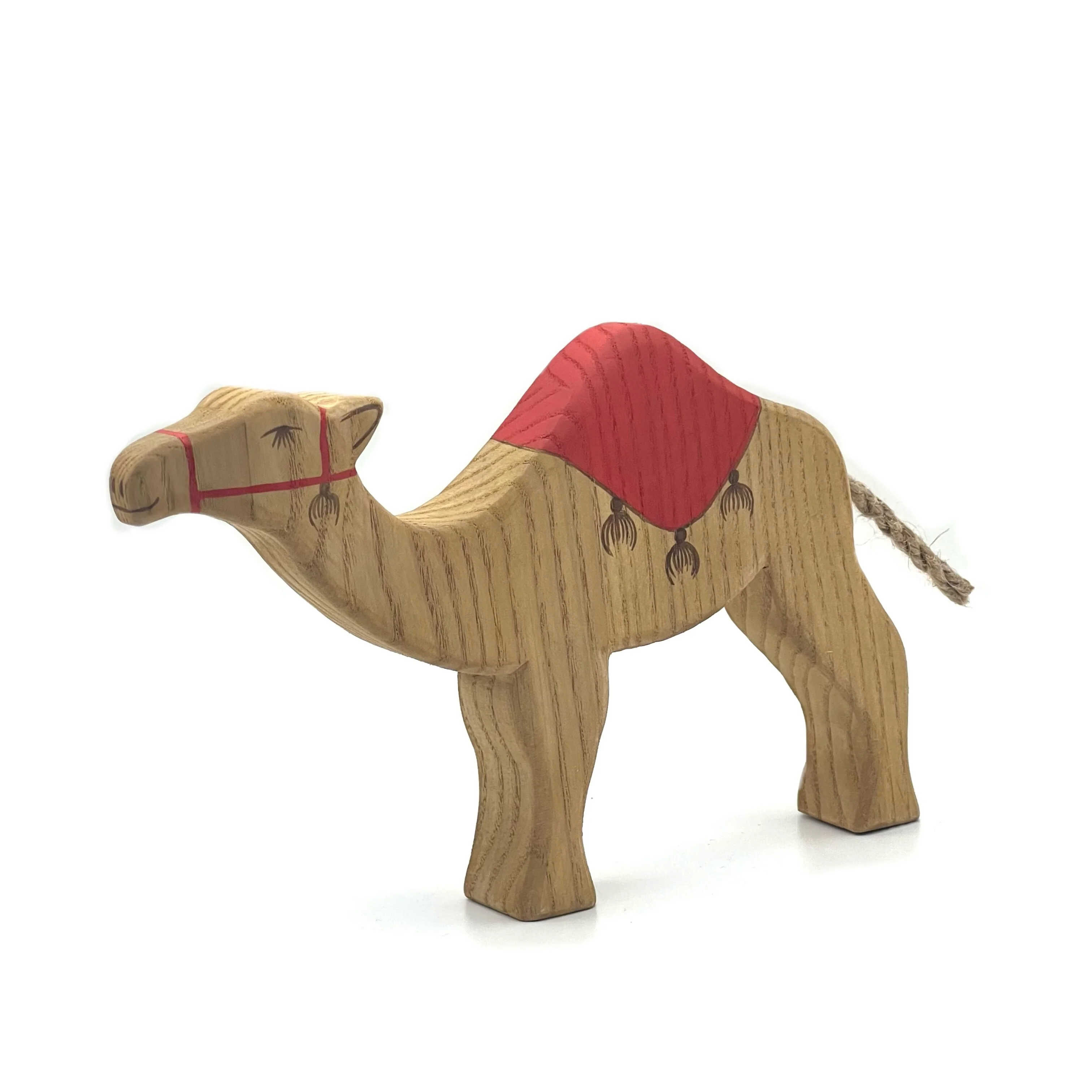 Handcrafted Open Ended Wooden Toy Animal - Camel with Saddle - Image 3