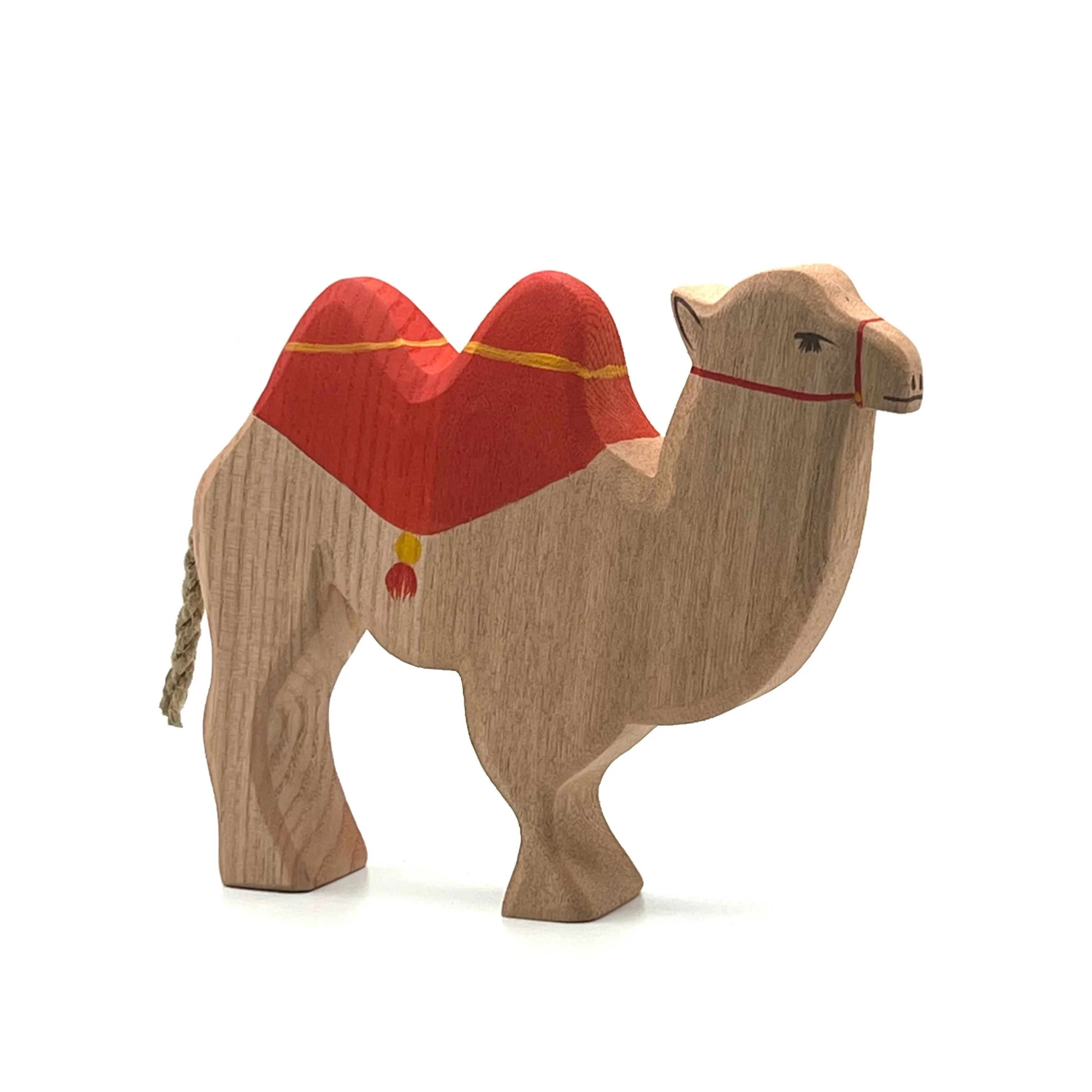 Handcrafted Open Ended Wooden Toy Animal - Camel with Saddle II