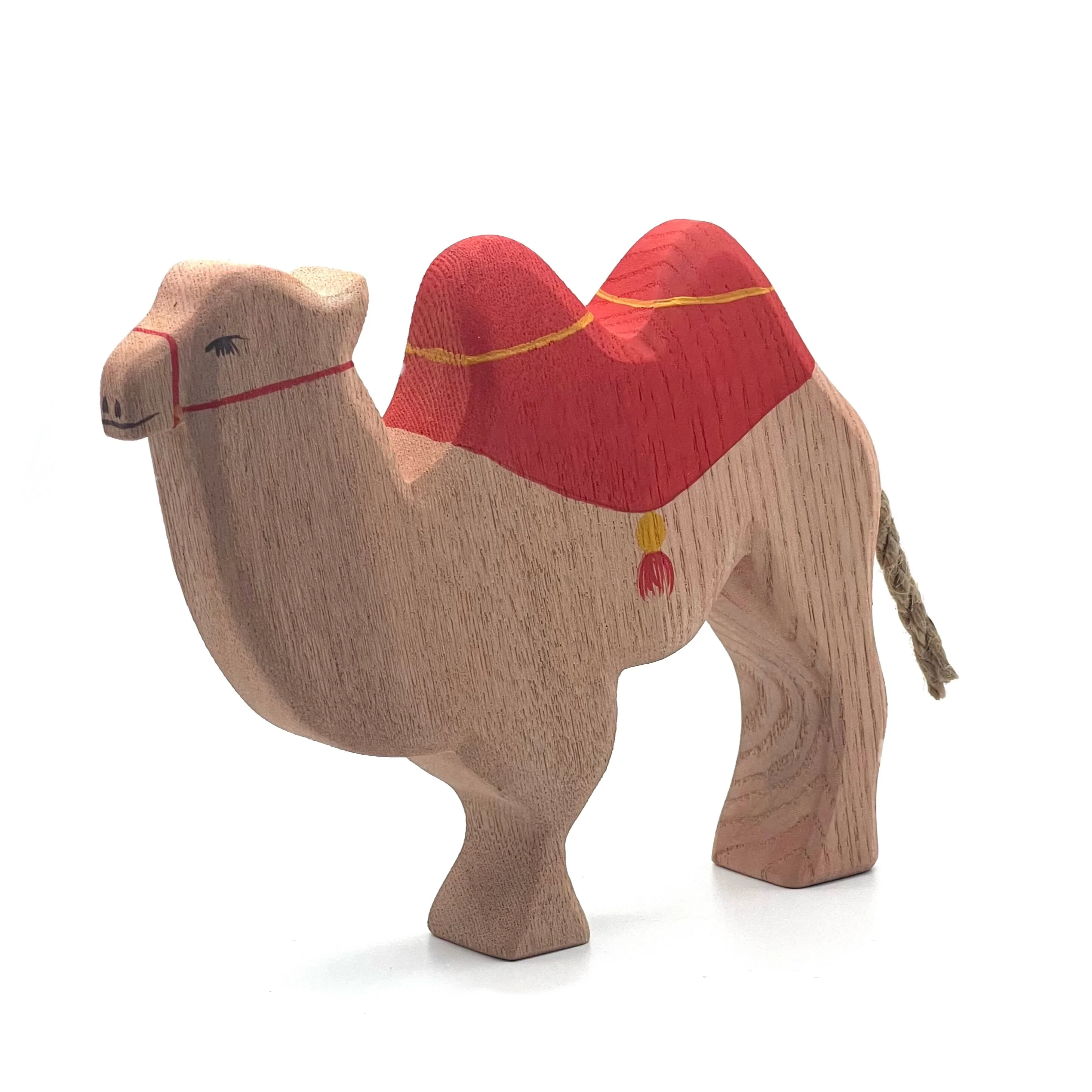 Handcrafted Open Ended Wooden Toy Animal - Camel with Saddle II - Image 3