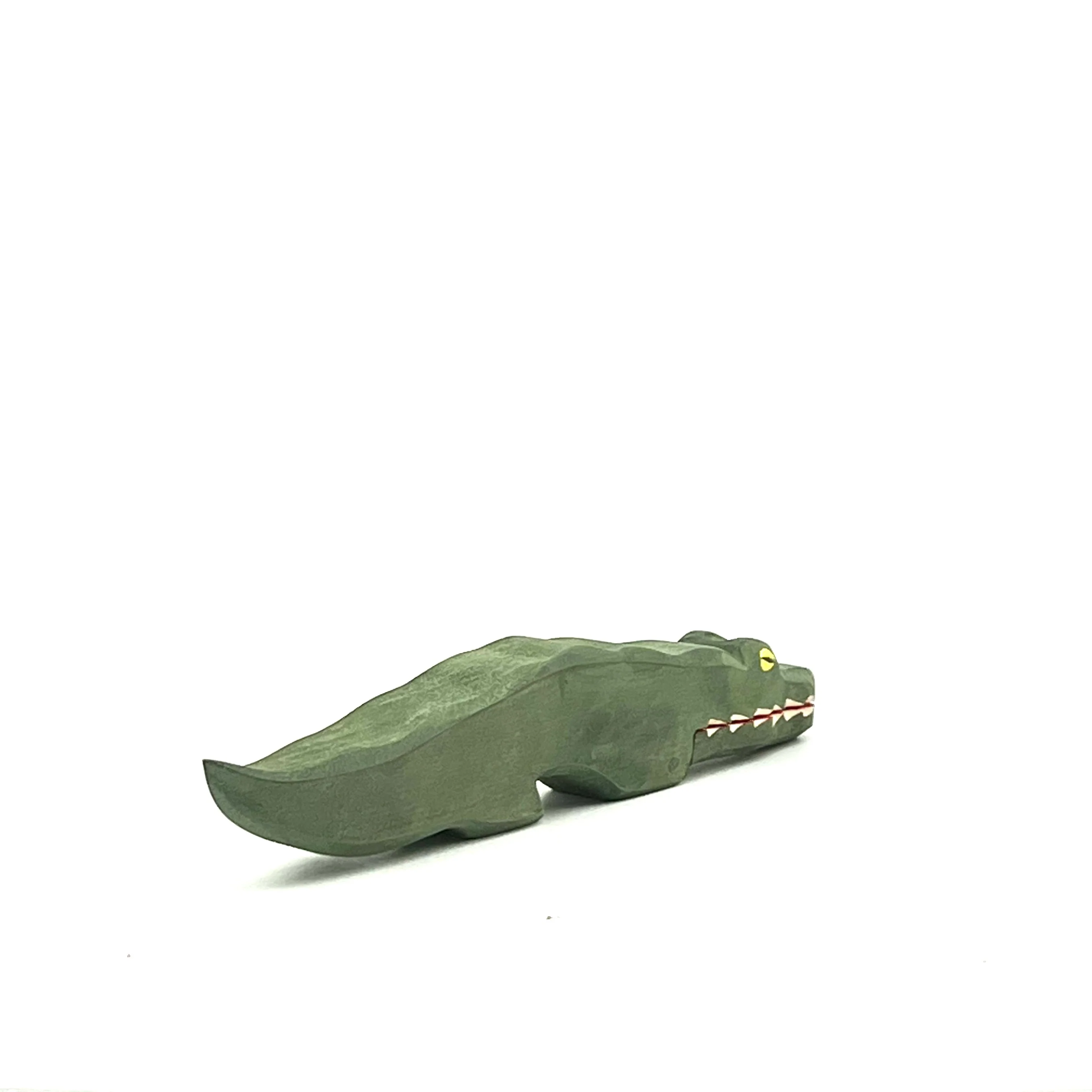 Handcrafted Open Ended Wooden Toy Animal - Crocodile - Image 2