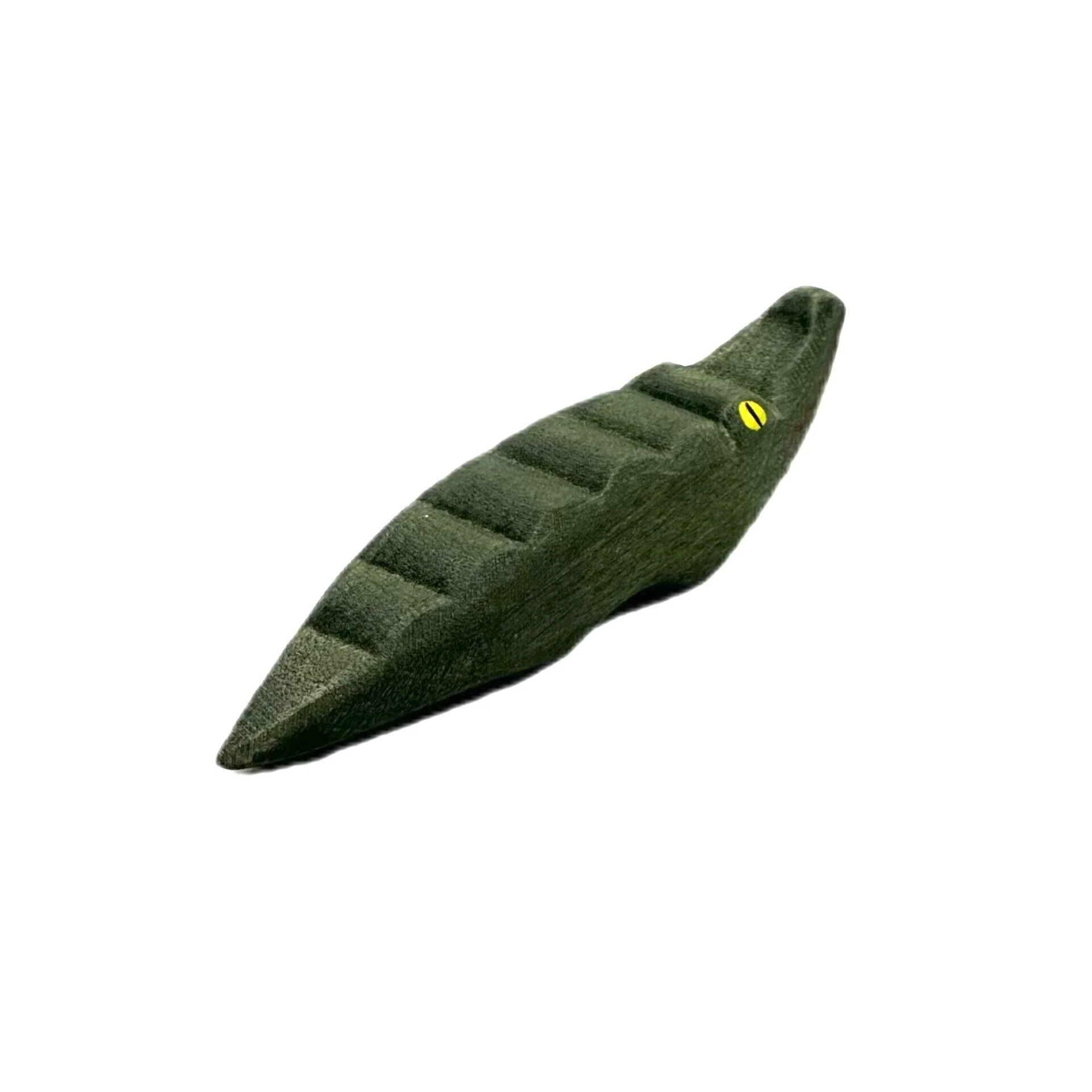 Handcrafted Open Ended Wooden Toy Animal - Crocodile small - Image 2