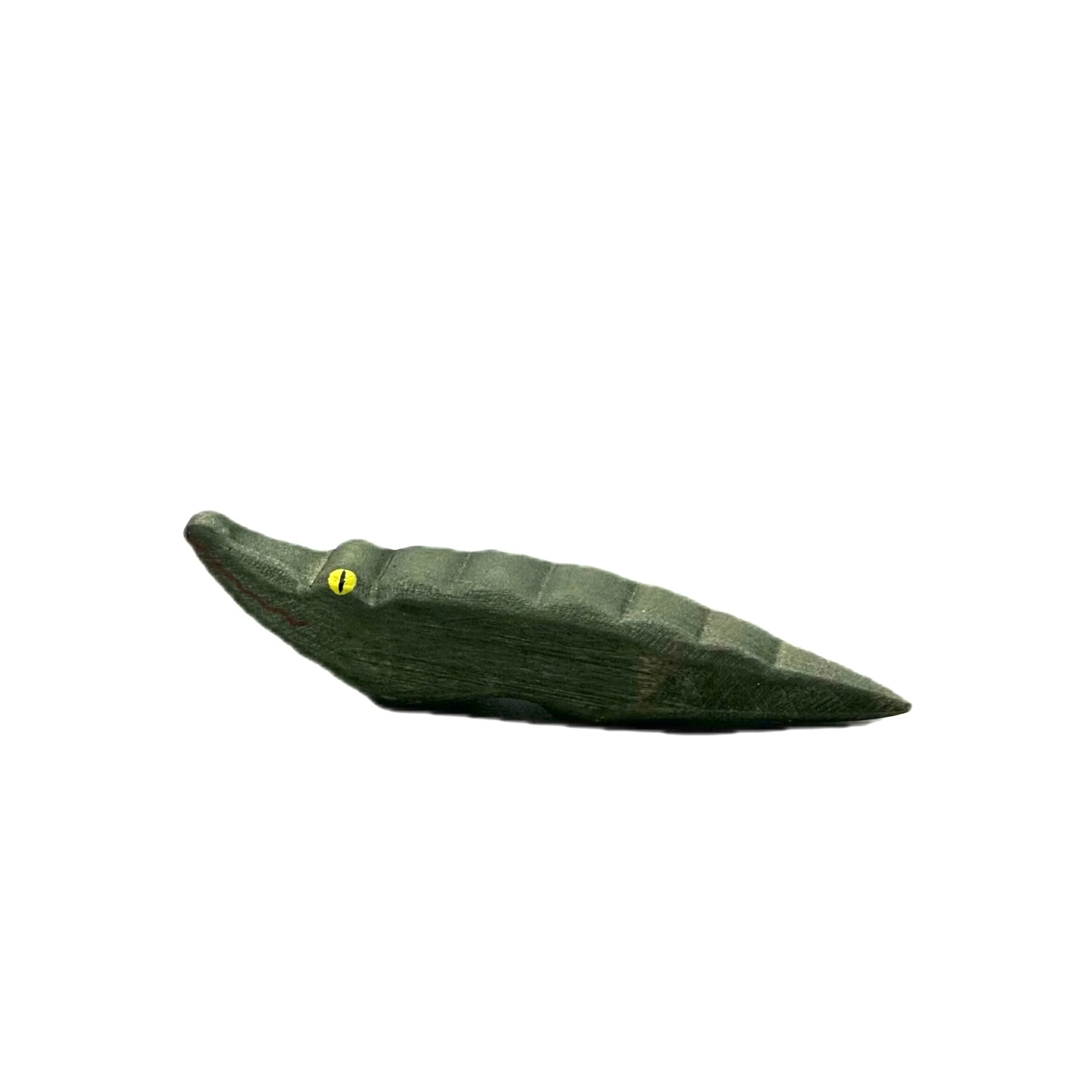 Handcrafted Open Ended Wooden Toy Animal - Crocodile small - Image 3