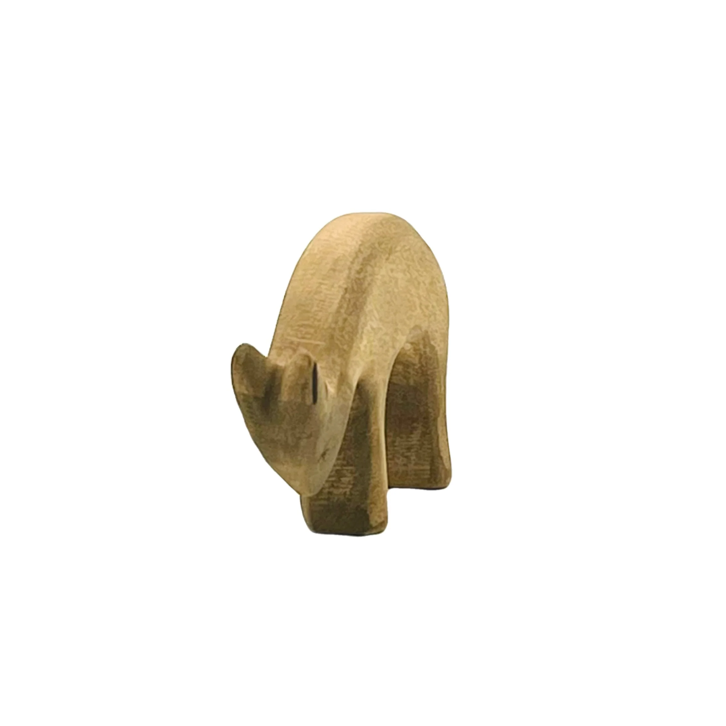 Handcrafted Open Ended Wooden Toy Animal - Deer eating - Image 2