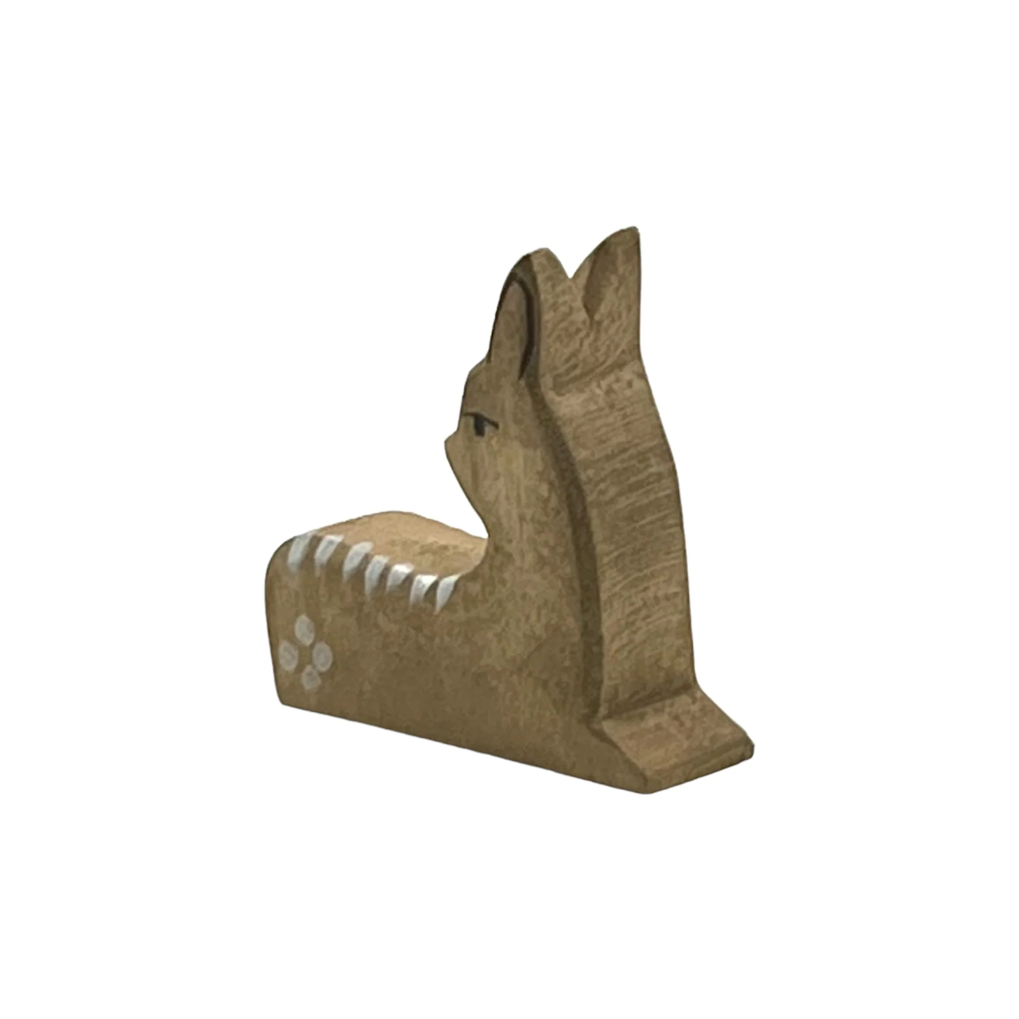 Handcrafted Open Ended Wooden Toy Animal - Deer Lying - Image 3