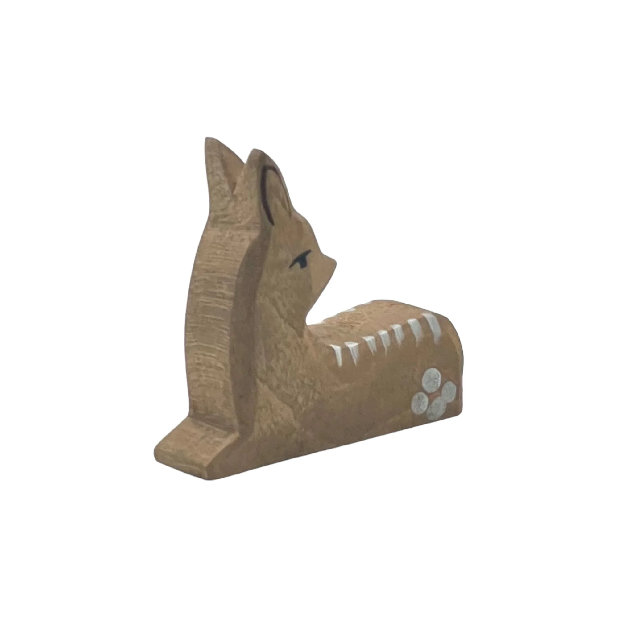 Handcrafted Open Ended Wooden Toy Animal - Deer Lying - Image 4