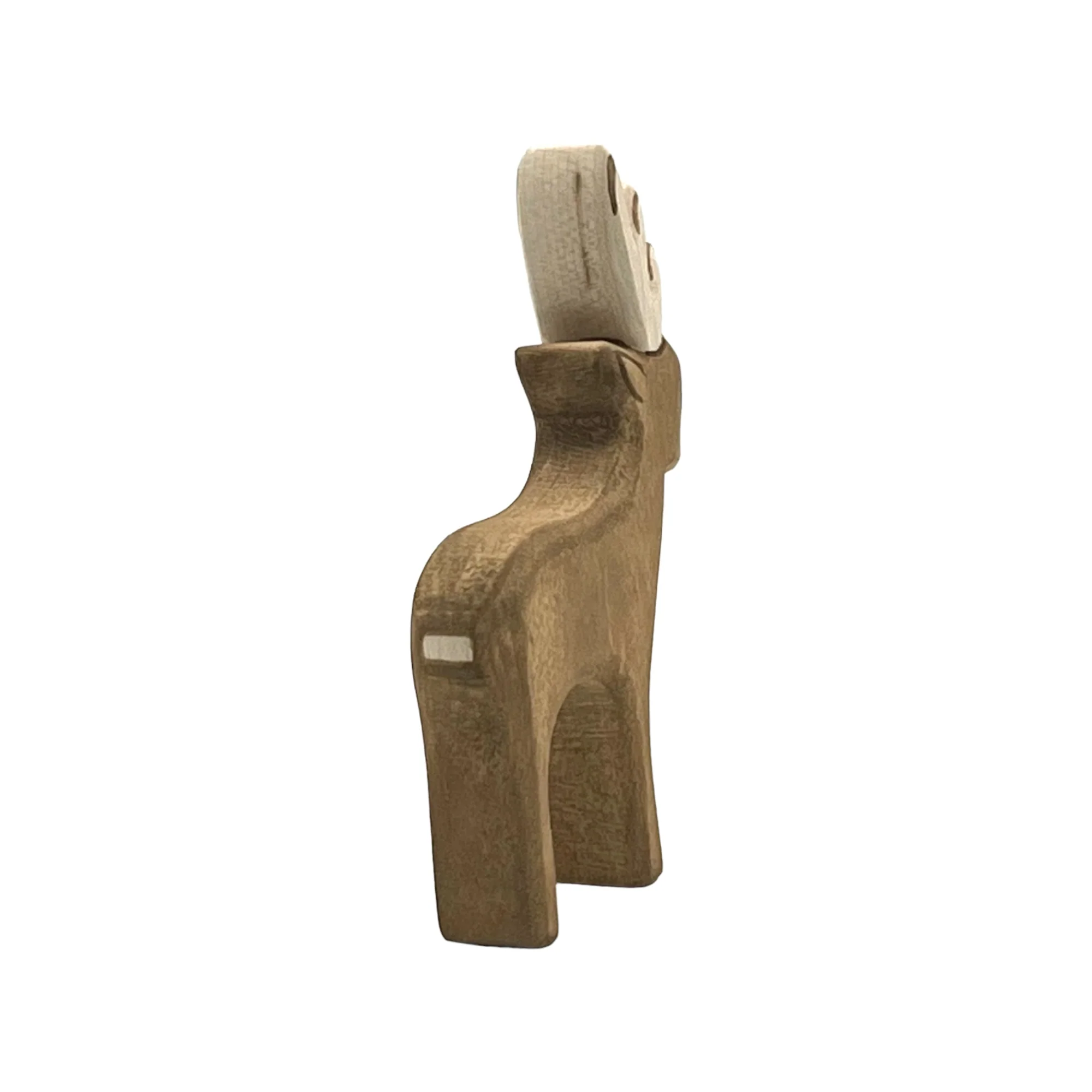 Handcrafted Open Ended Wooden Toy Animal - Deer male - Image 4