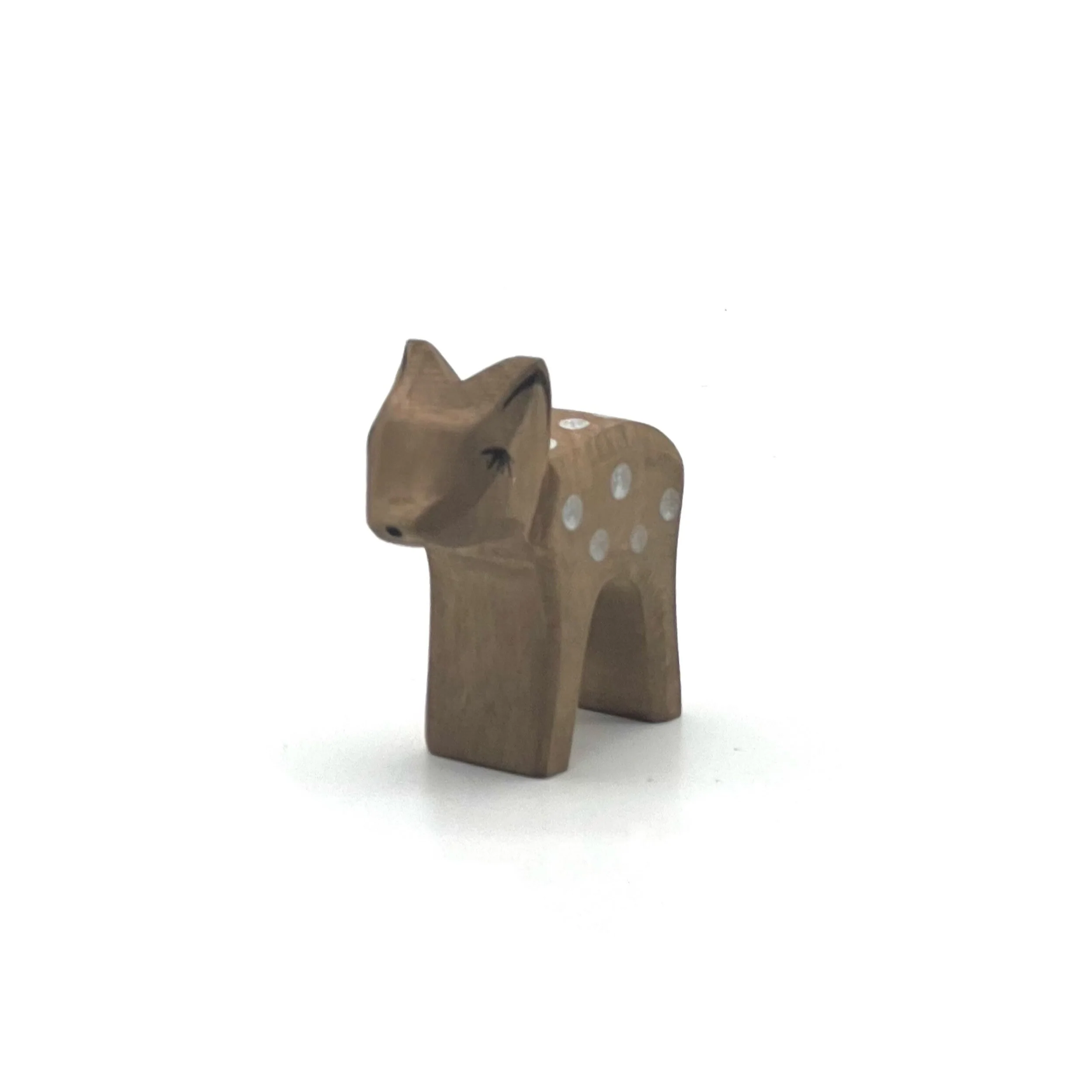 Handcrafted Open Ended Wooden Toy Animal - Deer small head low - Image 2
