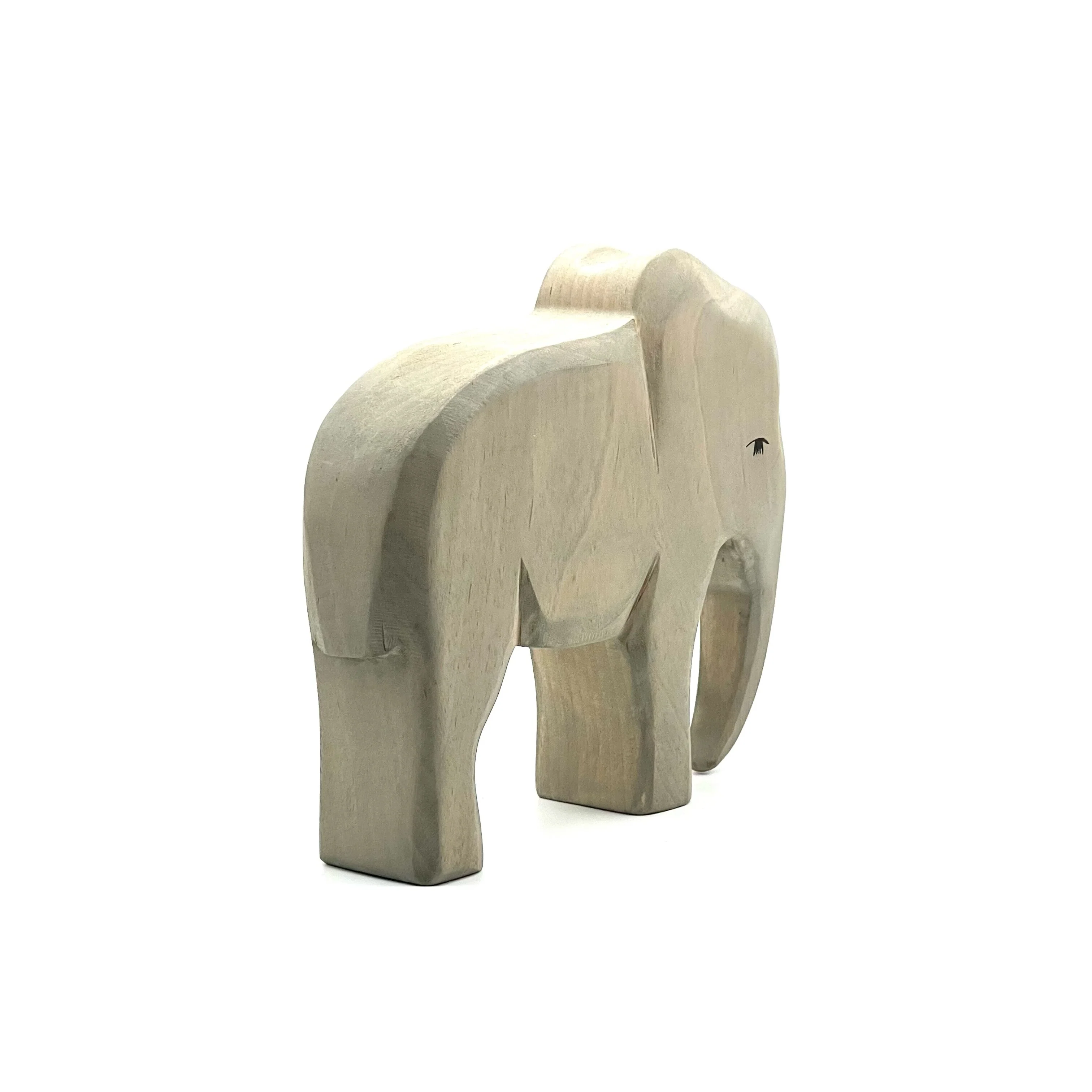 Handcrafted Open Ended Wooden Toy Animal - Large Male Elephant - Image 2
