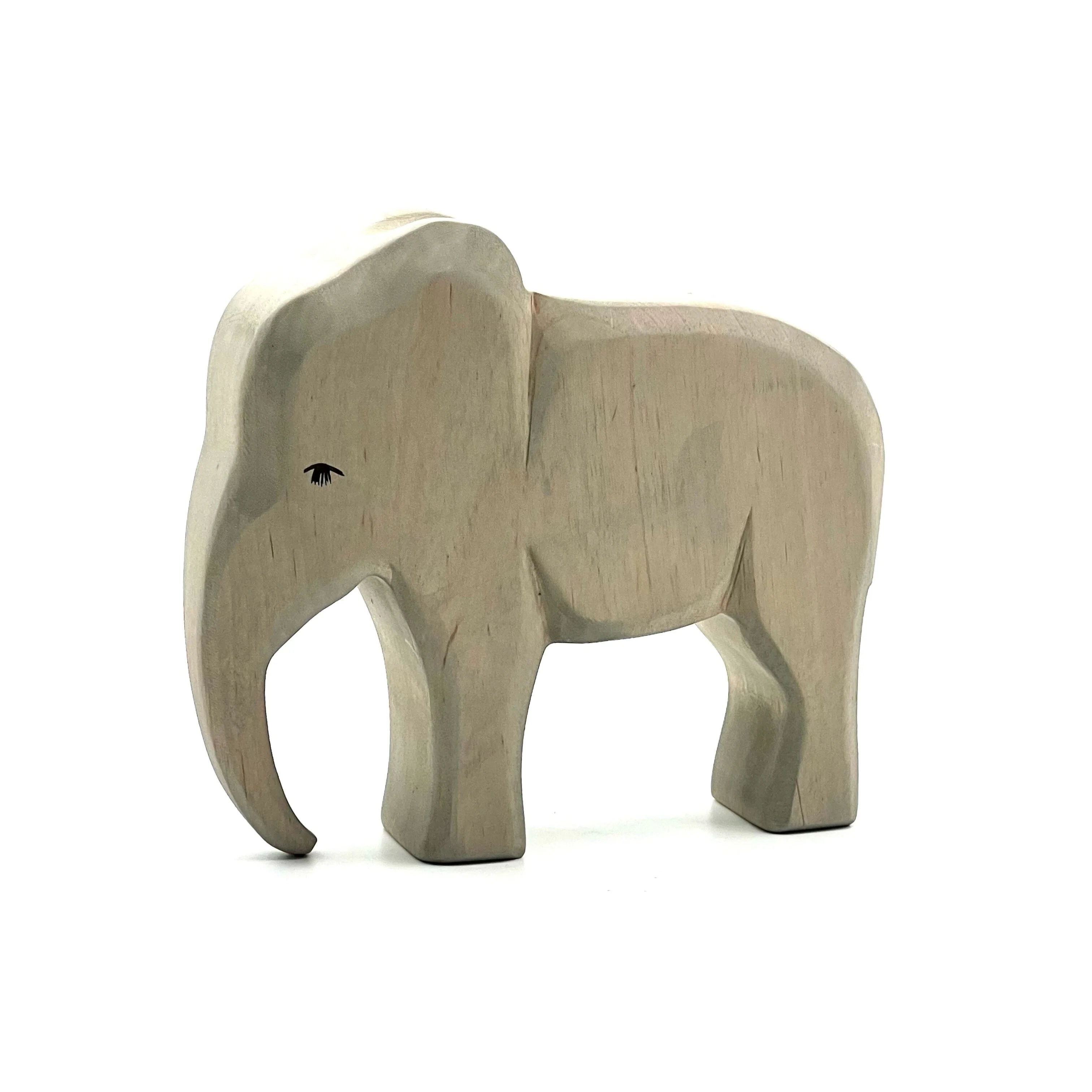 Handcrafted Open Ended Wooden Toy Animal - Large Male Elephant - Image 3