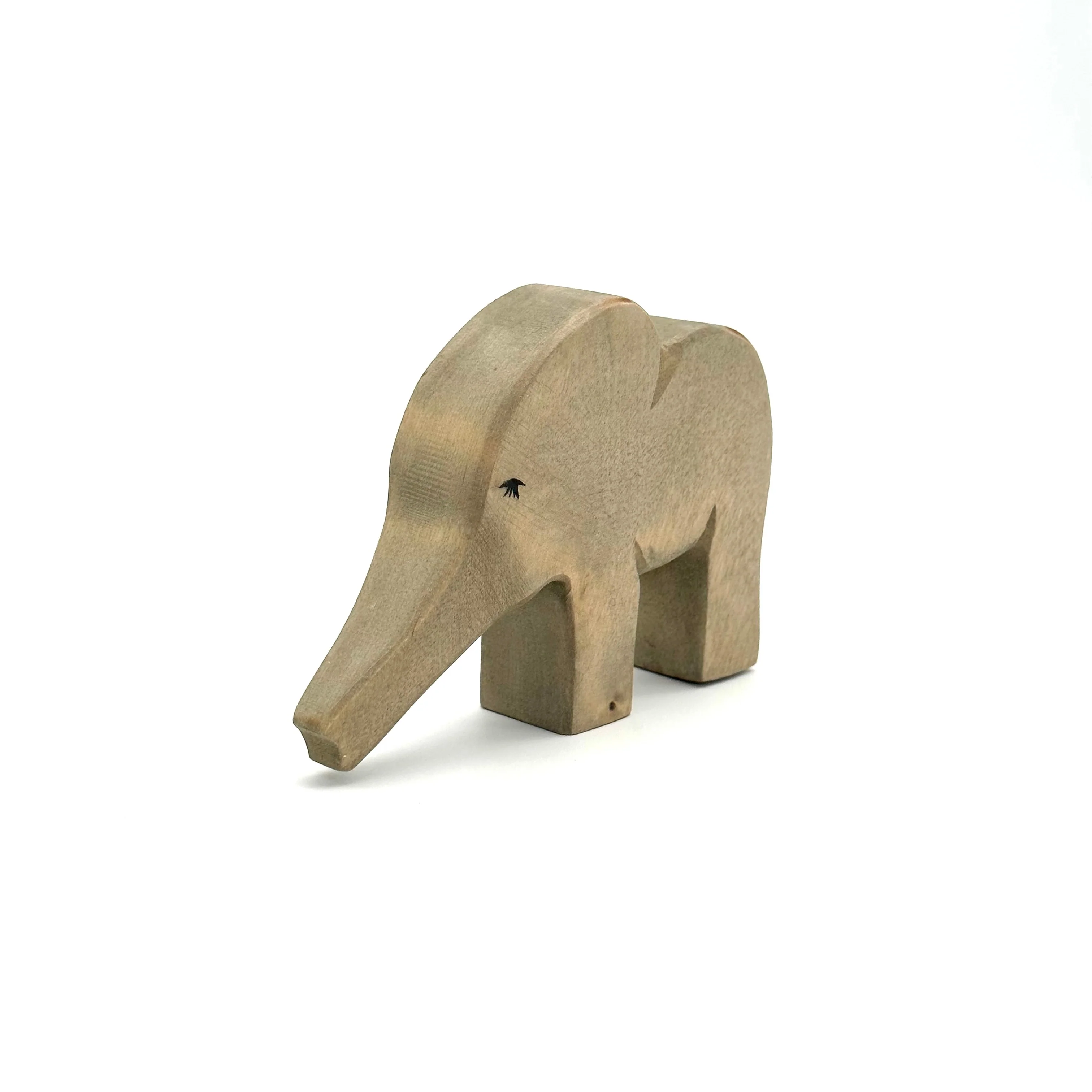 Handcrafted Open Ended Wooden Toy Animal - Elephant Small Trunk Out - Image 2
