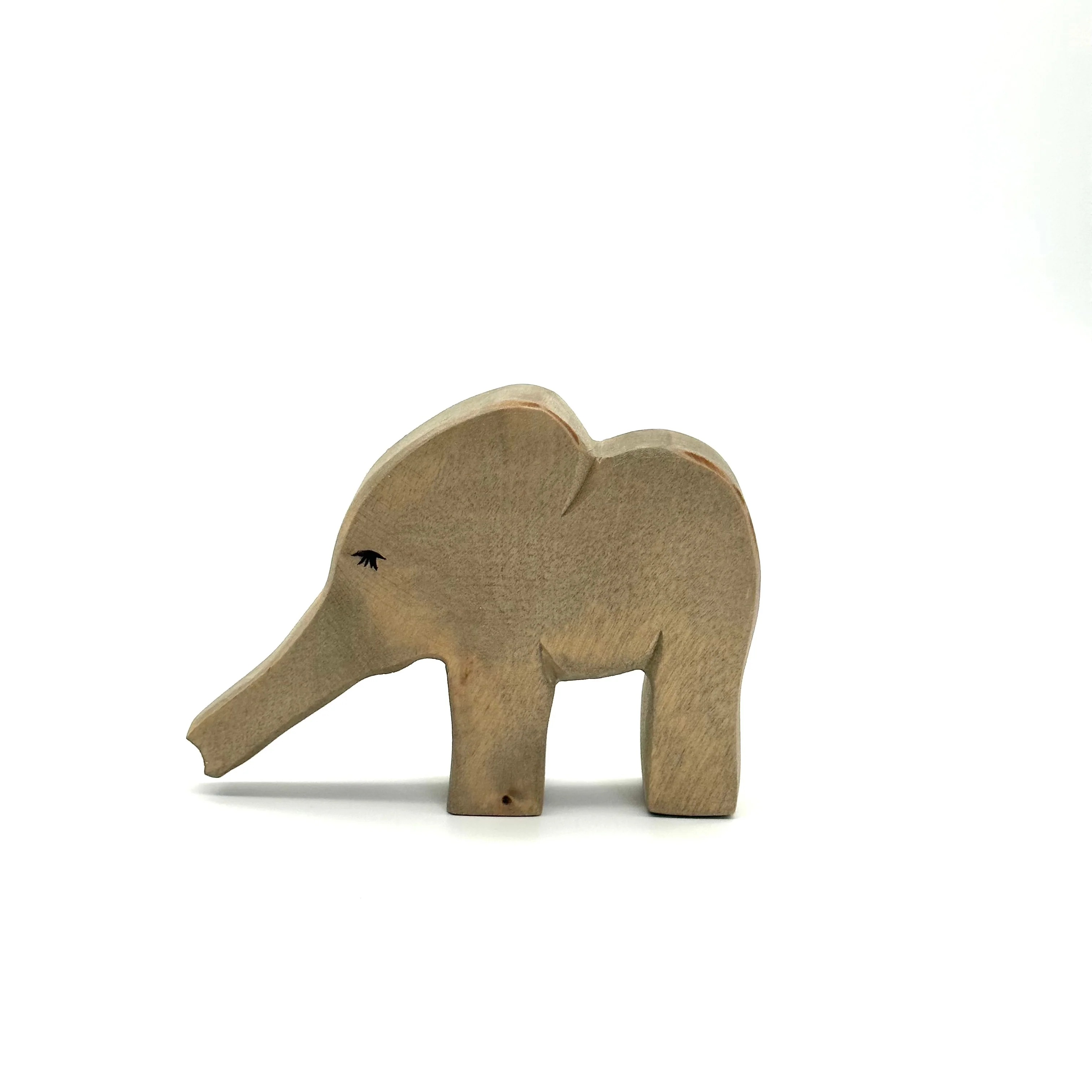 Handcrafted Open Ended Wooden Toy Animal - Elephant Small Trunk Out - Image 3