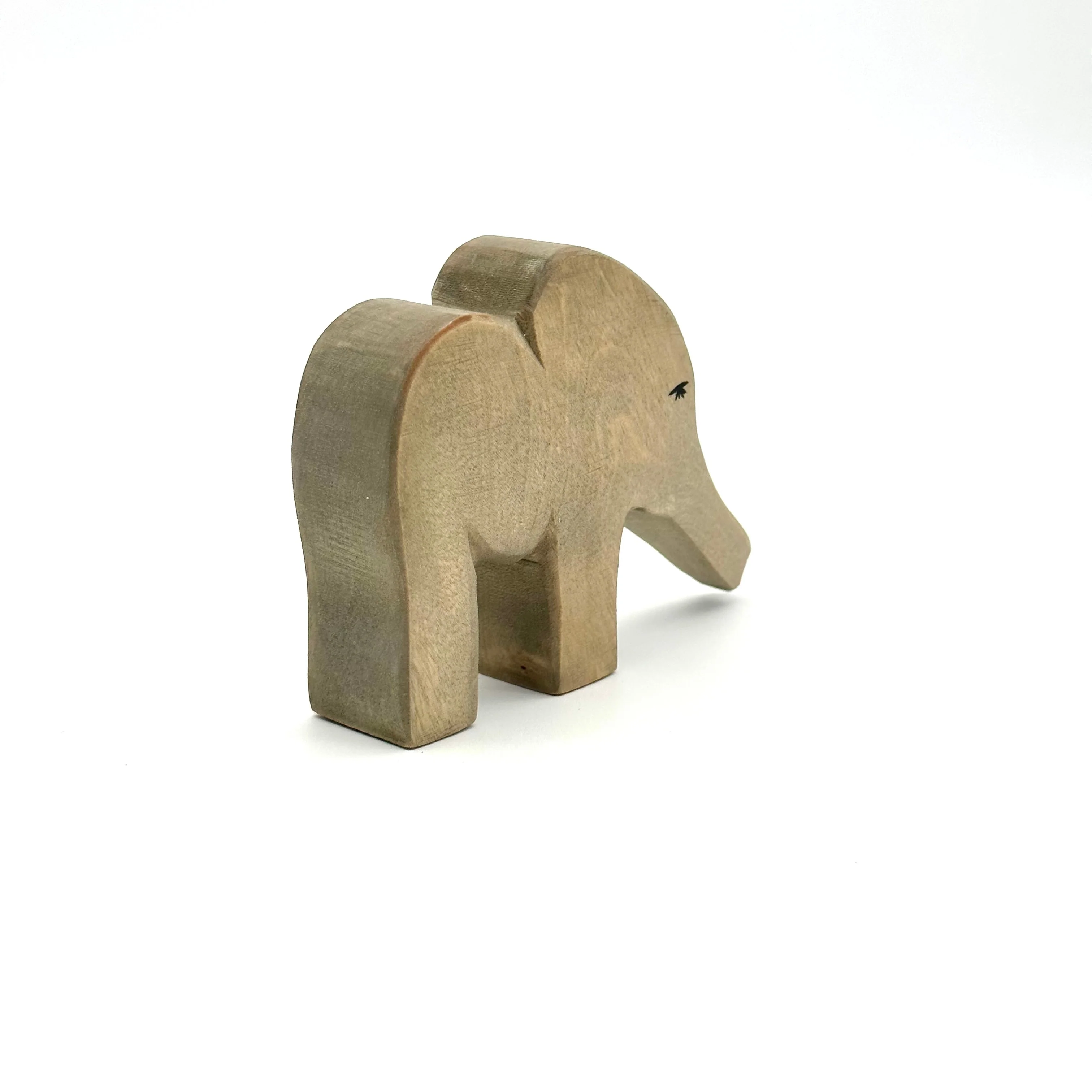 Handcrafted Open Ended Wooden Toy Animal - Elephant Small Trunk Out - Image 4