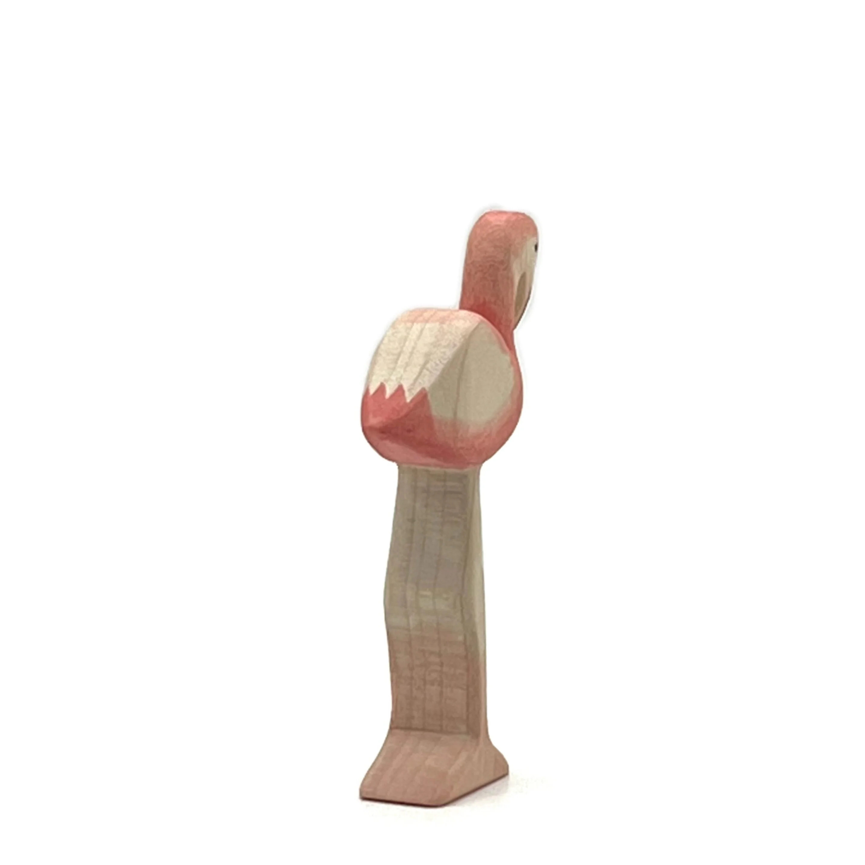 Handcrafted Open Ended Wooden Toy Animal - Flamingo - Image 3