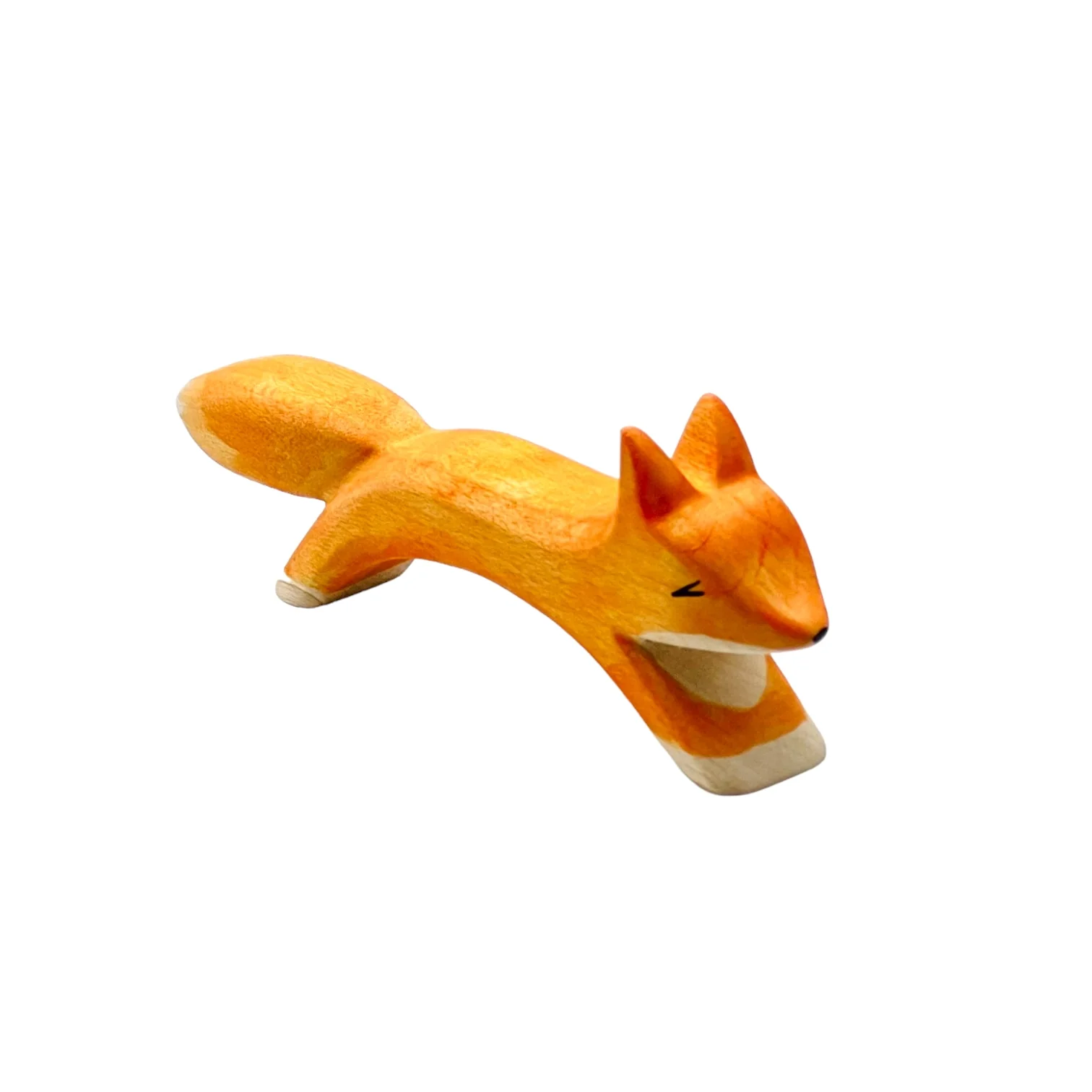 Handcrafted Open Ended Wooden Toy Animal - Fox running - Image 3