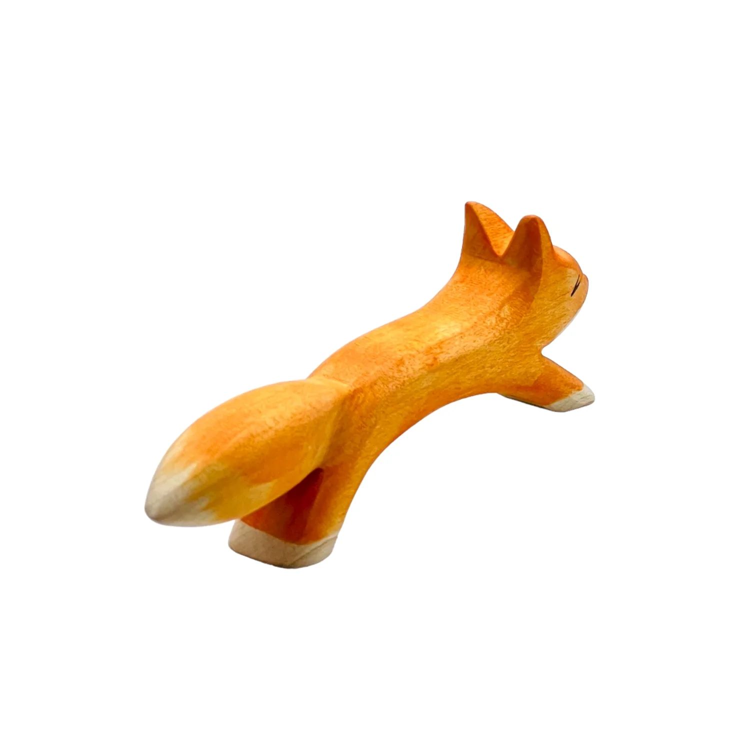 Handcrafted Open Ended Wooden Toy Animal - Fox running - Image 4
