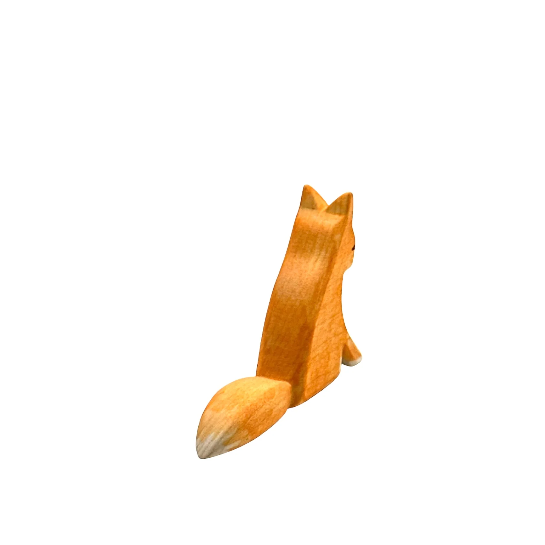 Handcrafted Open Ended Wooden Toy Animal - Fox sitting - Image 4