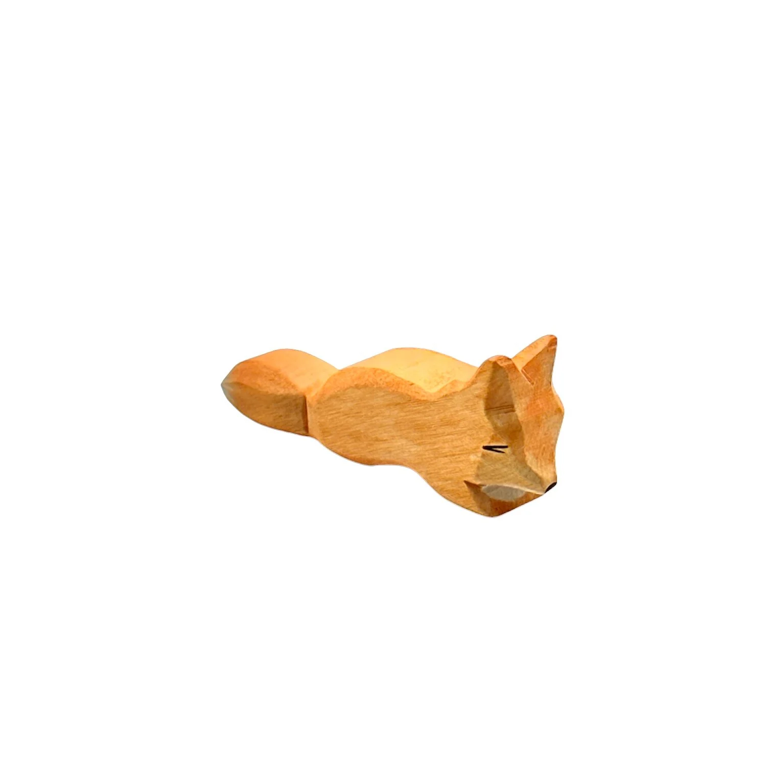 Handcrafted Open Ended Wooden Toy Animal - Fox small creeping - Image 3