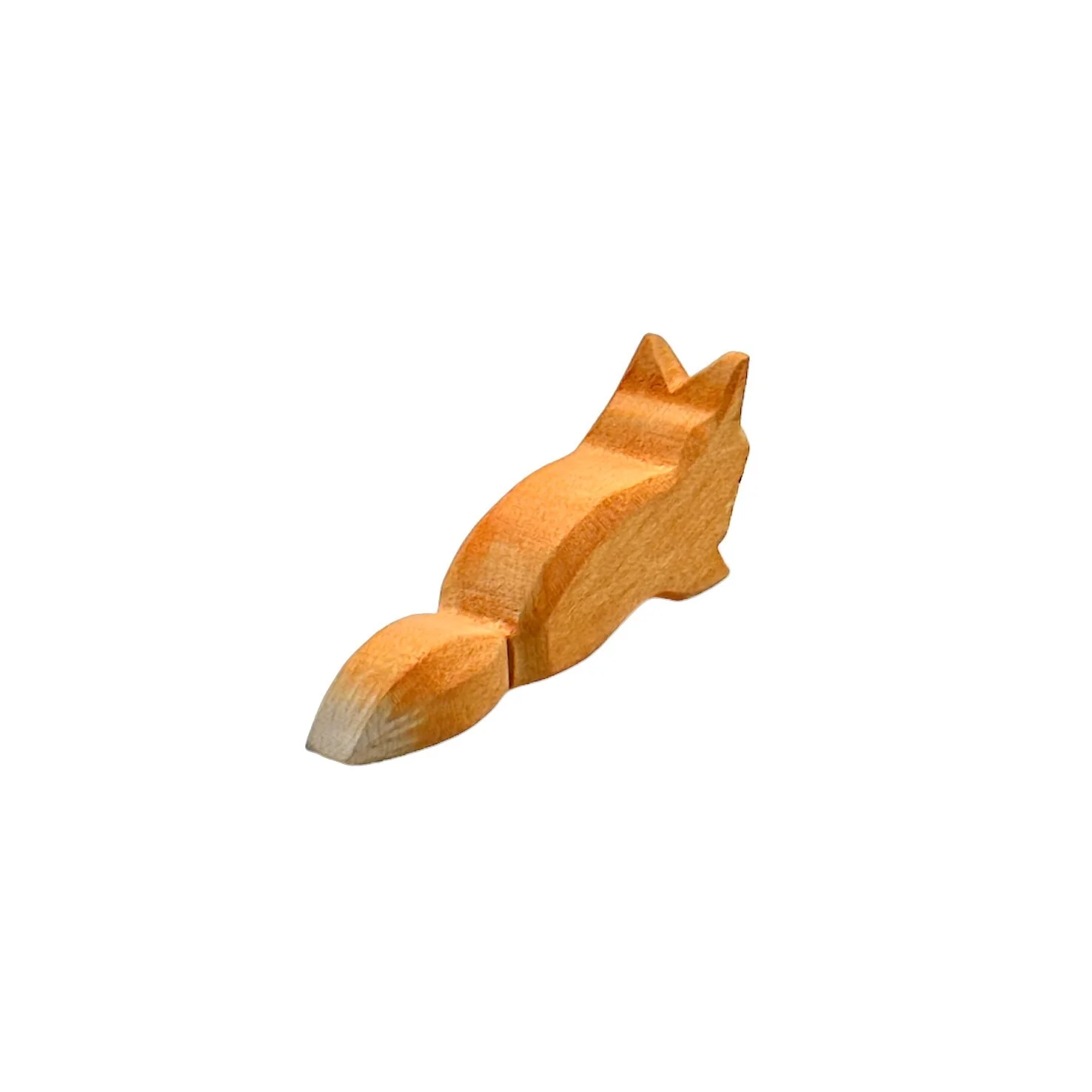 Handcrafted Open Ended Wooden Toy Animal - Fox small creeping - Image 4
