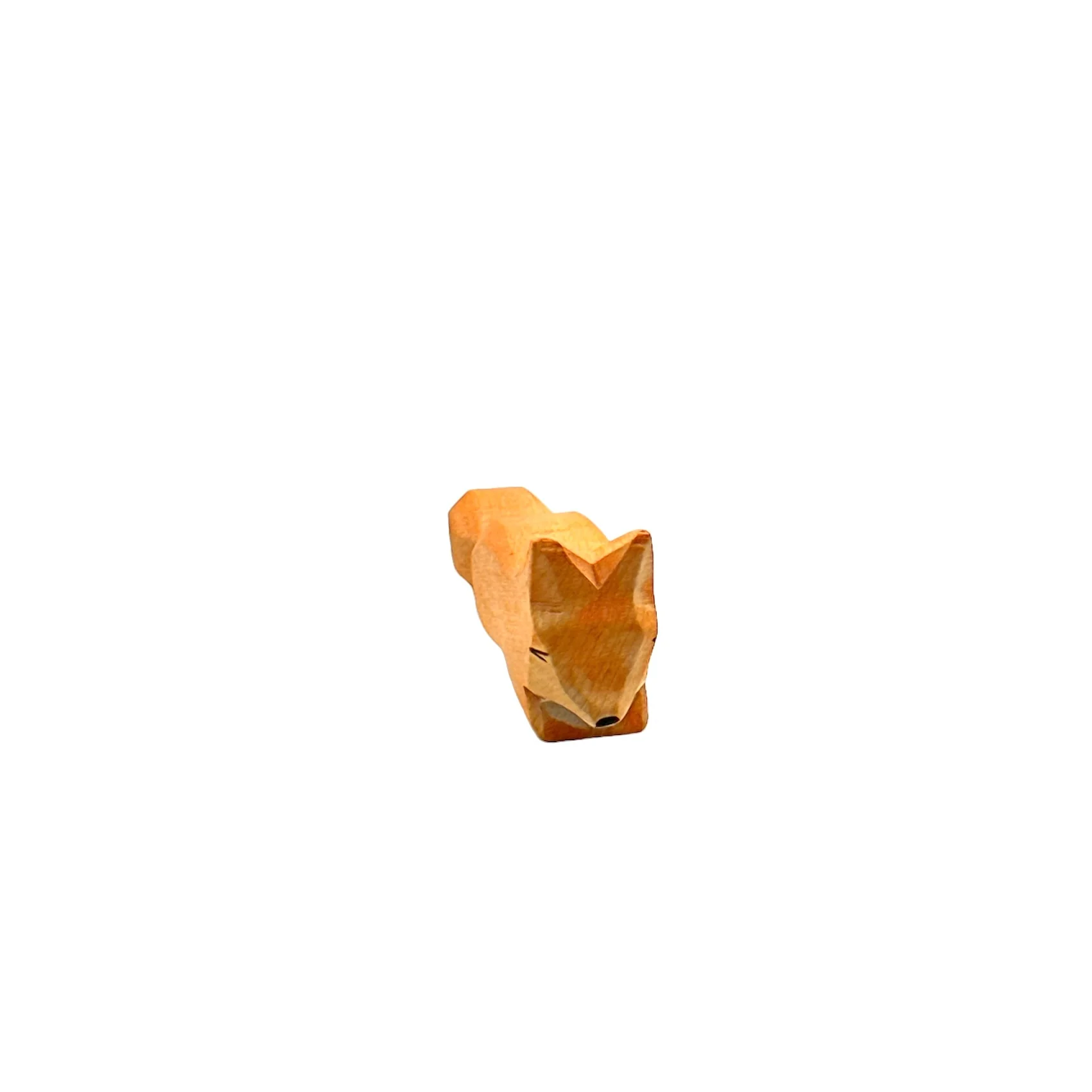 Handcrafted Open Ended Wooden Toy Animal - Fox small running - Image 2