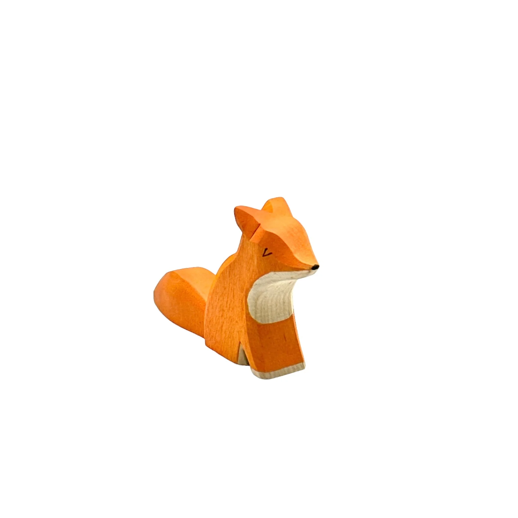 Handcrafted Open Ended Wooden Toy Animal - Fox small sitting - Image 2
