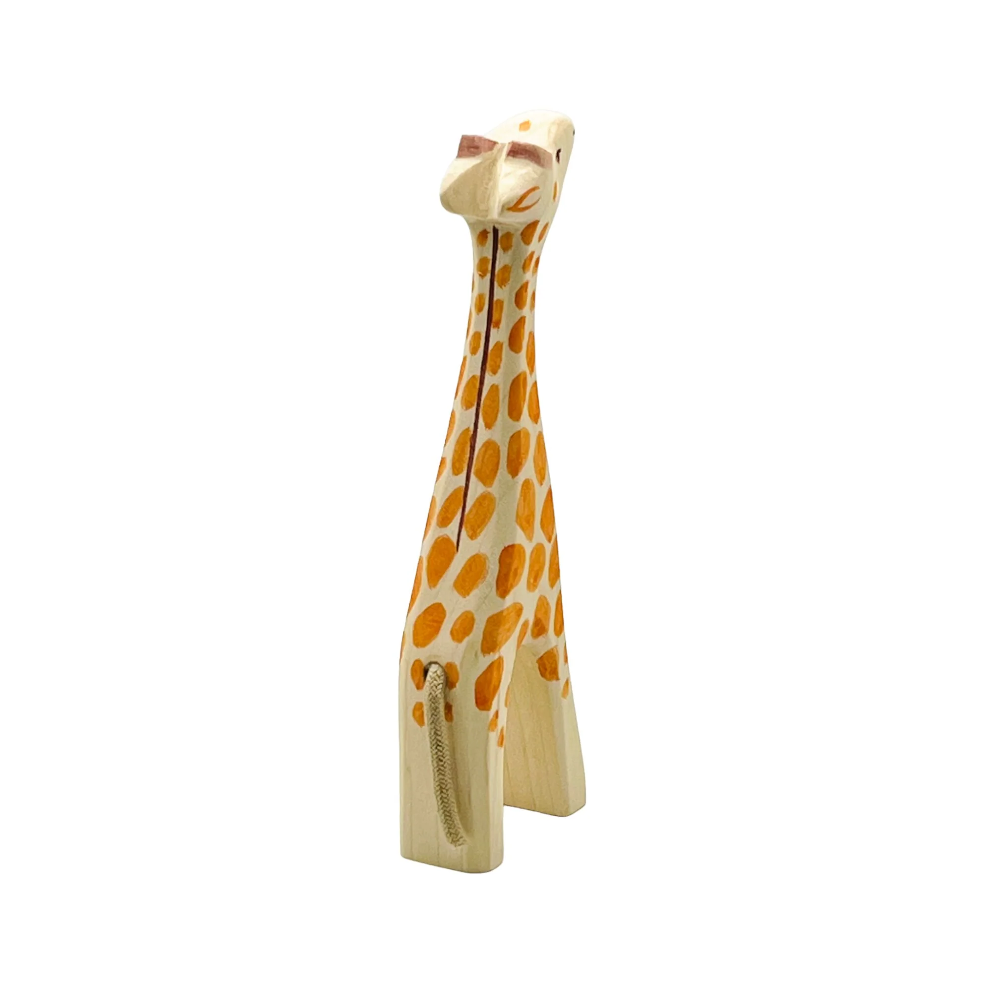 Handcrafted Open Ended Wooden Toy Animal - Giraffe Small Head High - Image 3
