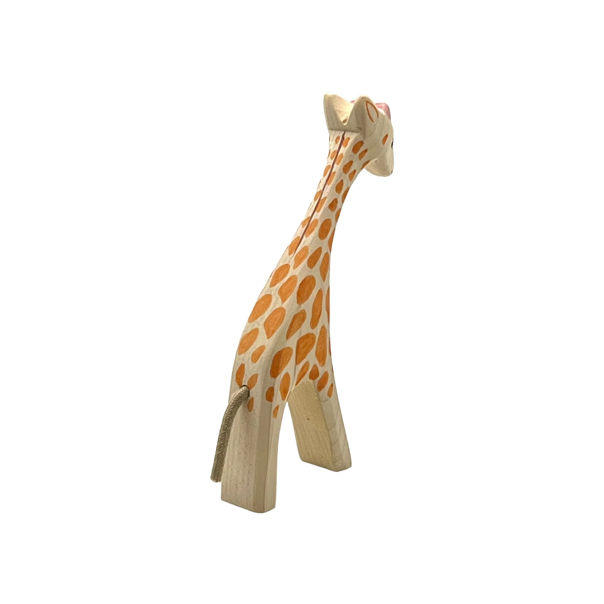 Handcrafted Open Ended Wooden Toy Animal - Giraffe Small Head Low - Image 3