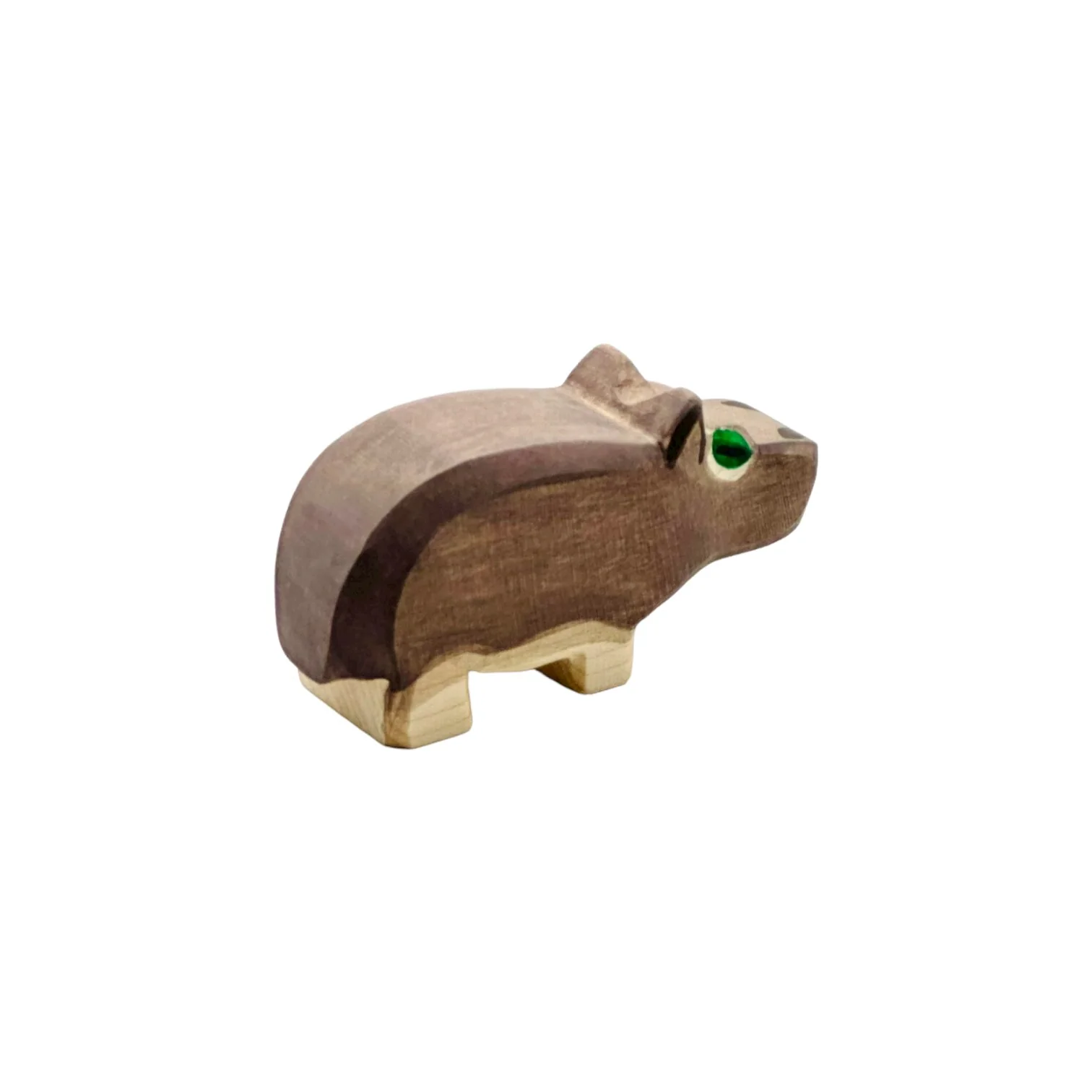 Handcrafted Open Ended Wooden Toy Animal - Hippopotamus Smal - Image 4