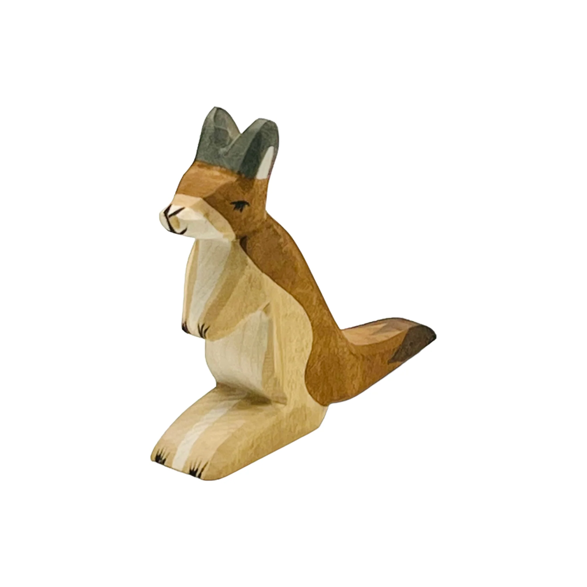 Handcrafted Open Ended Wooden Toy Animal - Kangaroo Small - Image 2