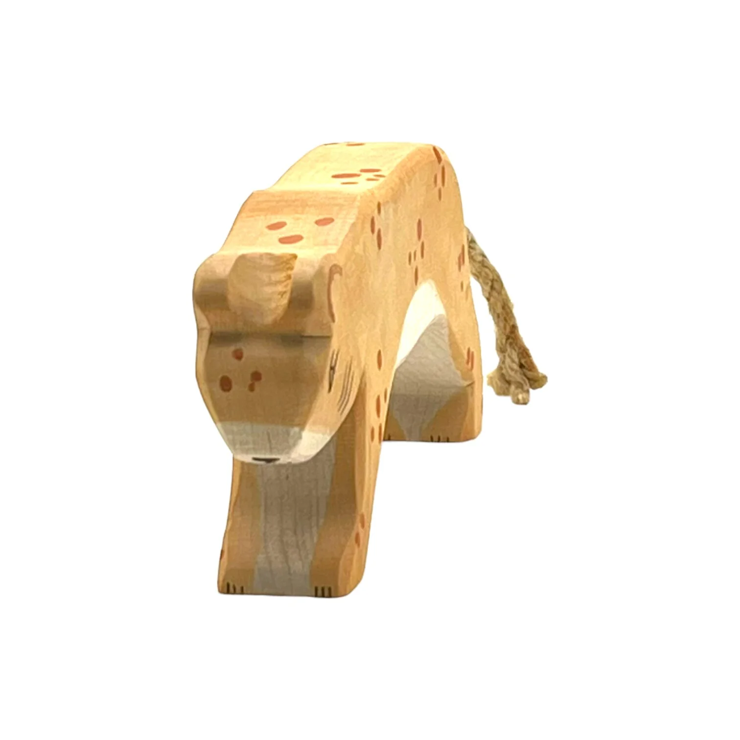 Handcrafted Open Ended Wooden Toy Animal - Leopard - Image 2