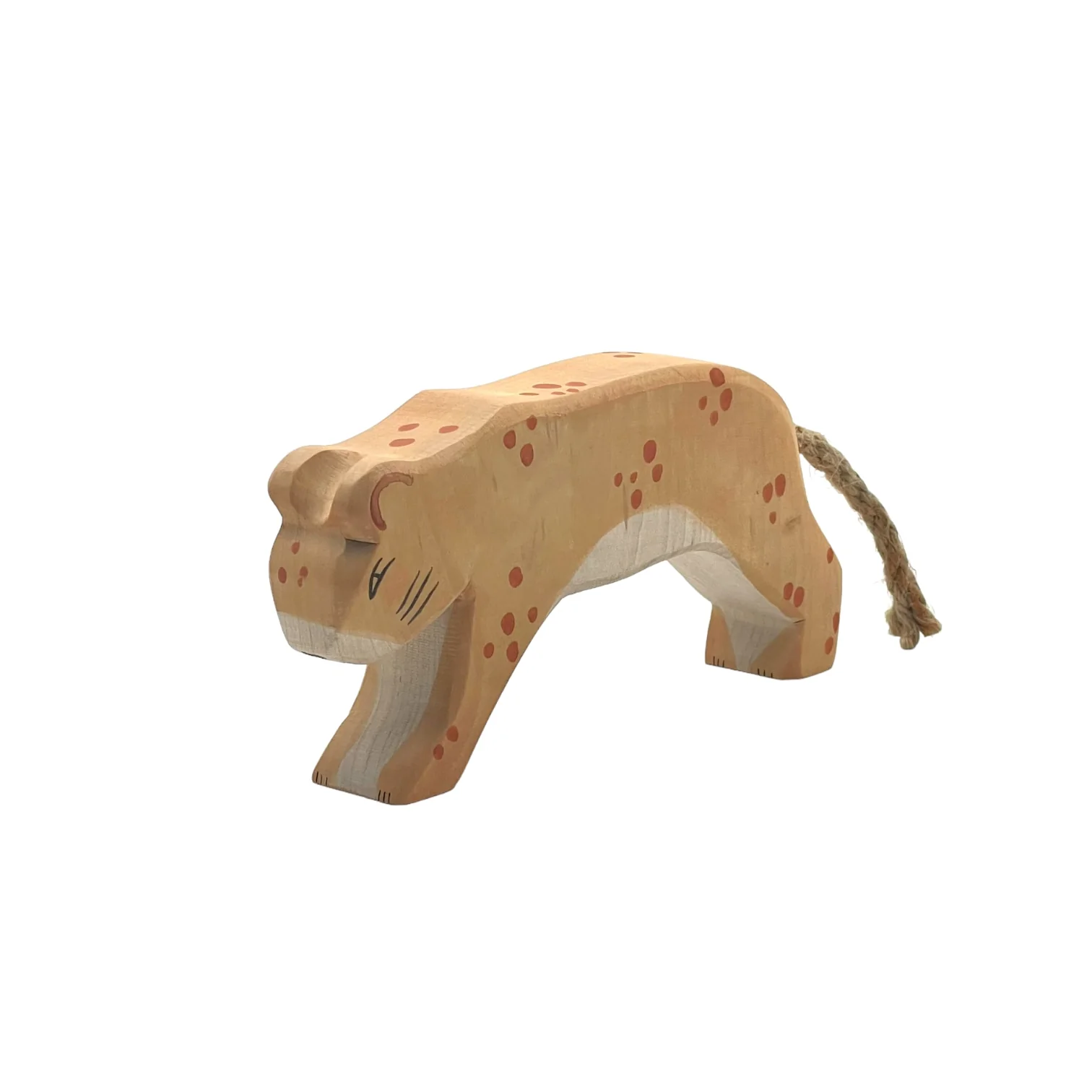 Handcrafted Open Ended Wooden Toy Animal - Leopard - Image 3