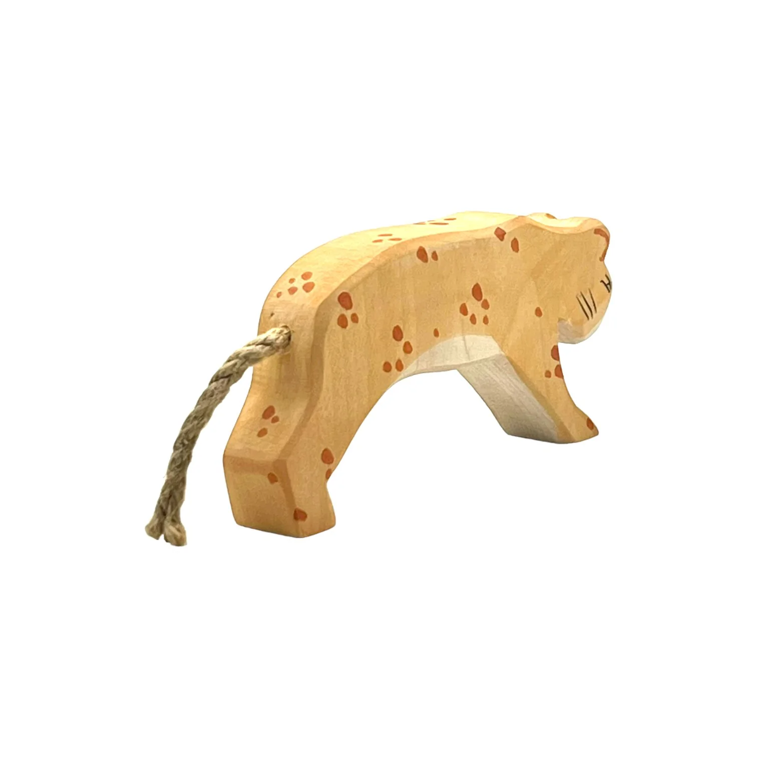 Handcrafted Open Ended Wooden Toy Animal - Leopard - Image 4